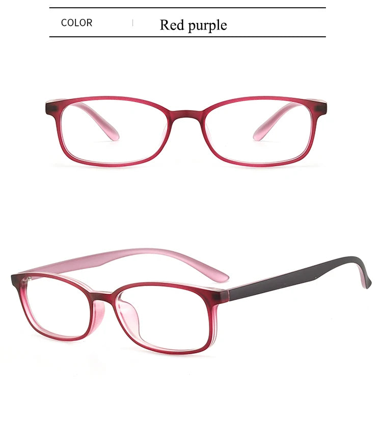 Bclear Unisex Small Full Rim Rectangle Plastic Eyeglasses 1058 - Lightweight & Durable Frames for Men & Women - Perfect for Reading, Work & Everyday Use