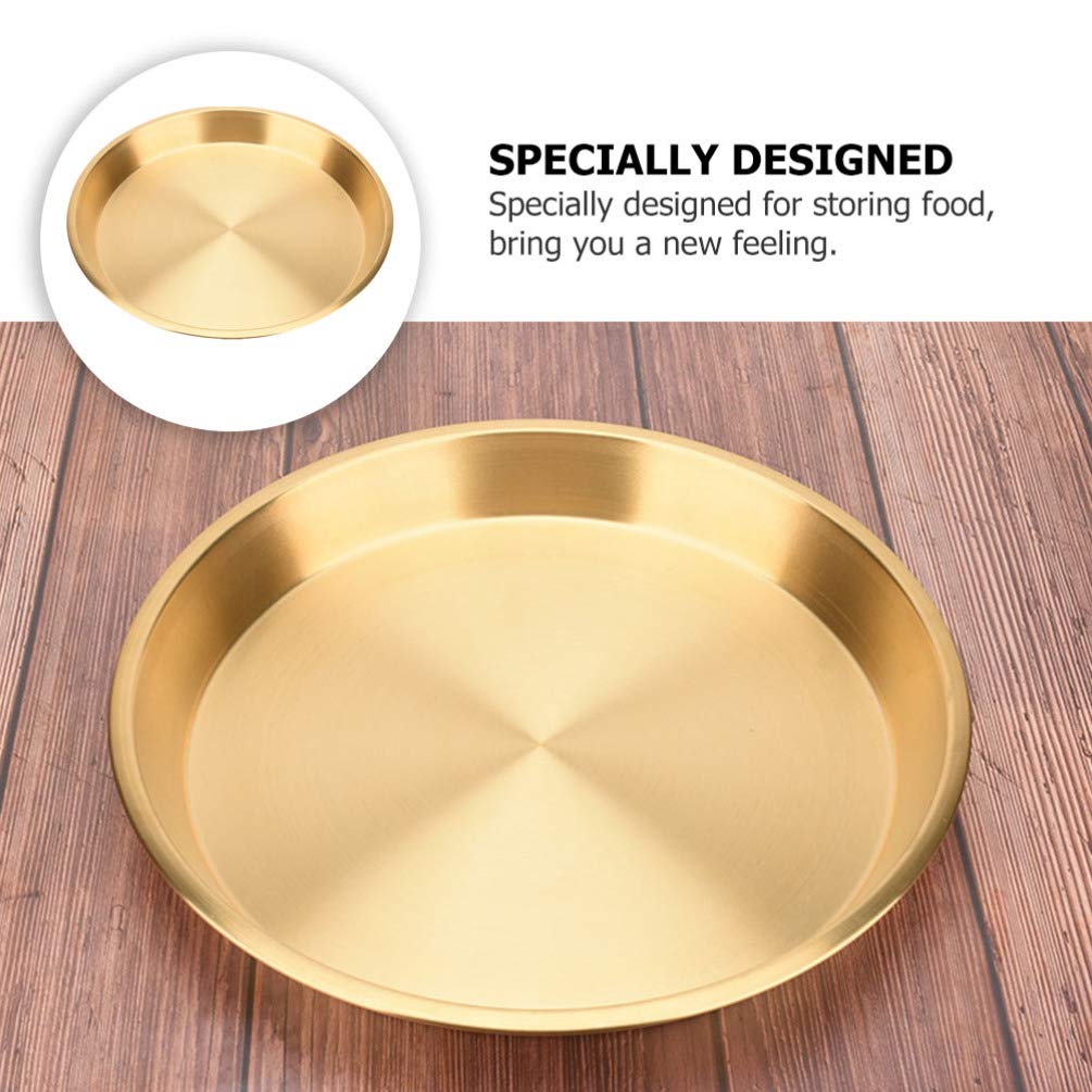 PRETYZOOM Copper Serving Tray - Elegant Food Plate for Fruits, Snacks, Desserts | Stylish Kitchen Tableware & Storage Container for Dining, Parties, and Home Decor