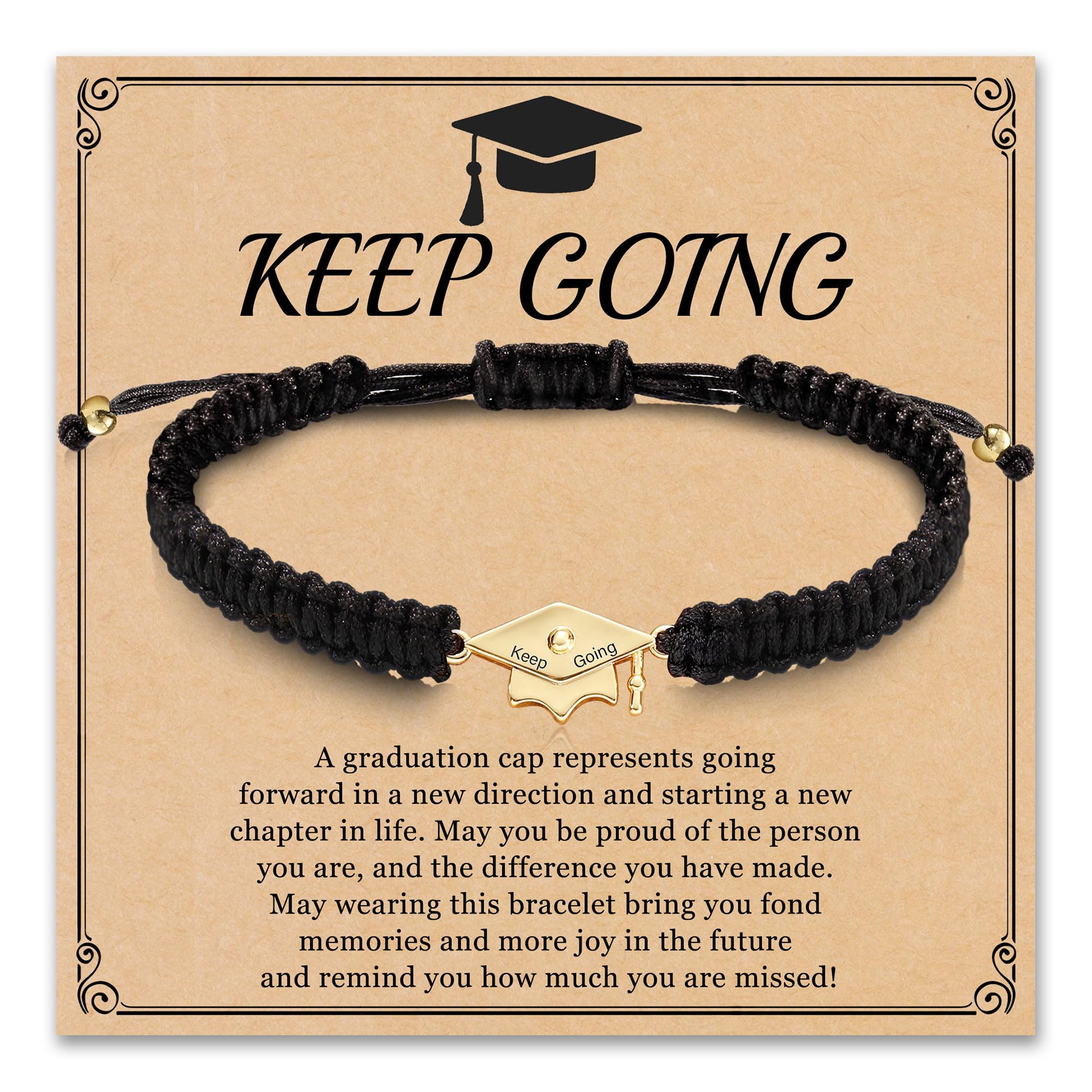 Handmade Friendship Bracelets for Women - Unique College Graduation Gifts 2024 | Masters Degree Present | Perfect for Celebrating Academic Achievements & Special Occasions