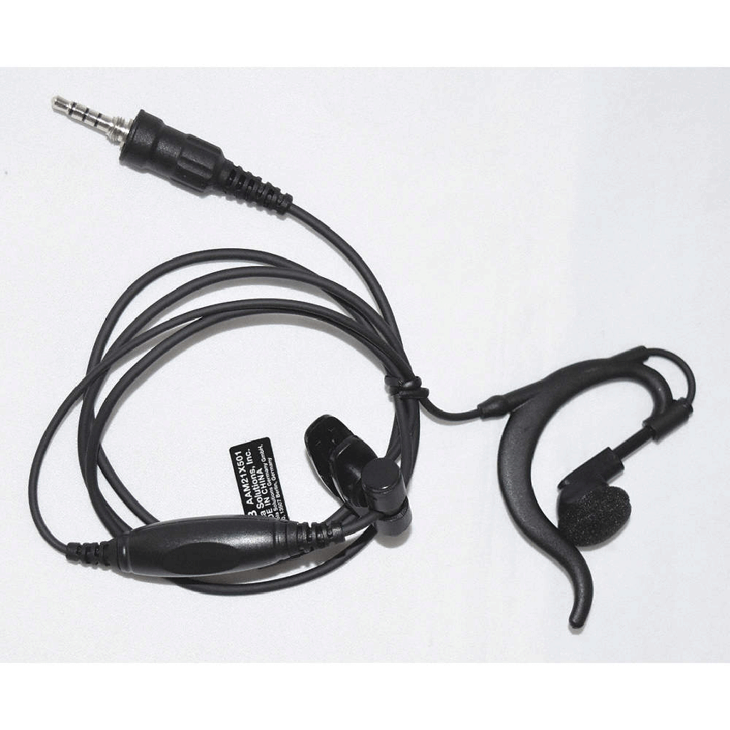 Motorola AAM21X501 Noise-Canceling Earpiece Microphone - Hands-Free Communication for Call Centers, Offices & Remote Work (Black)