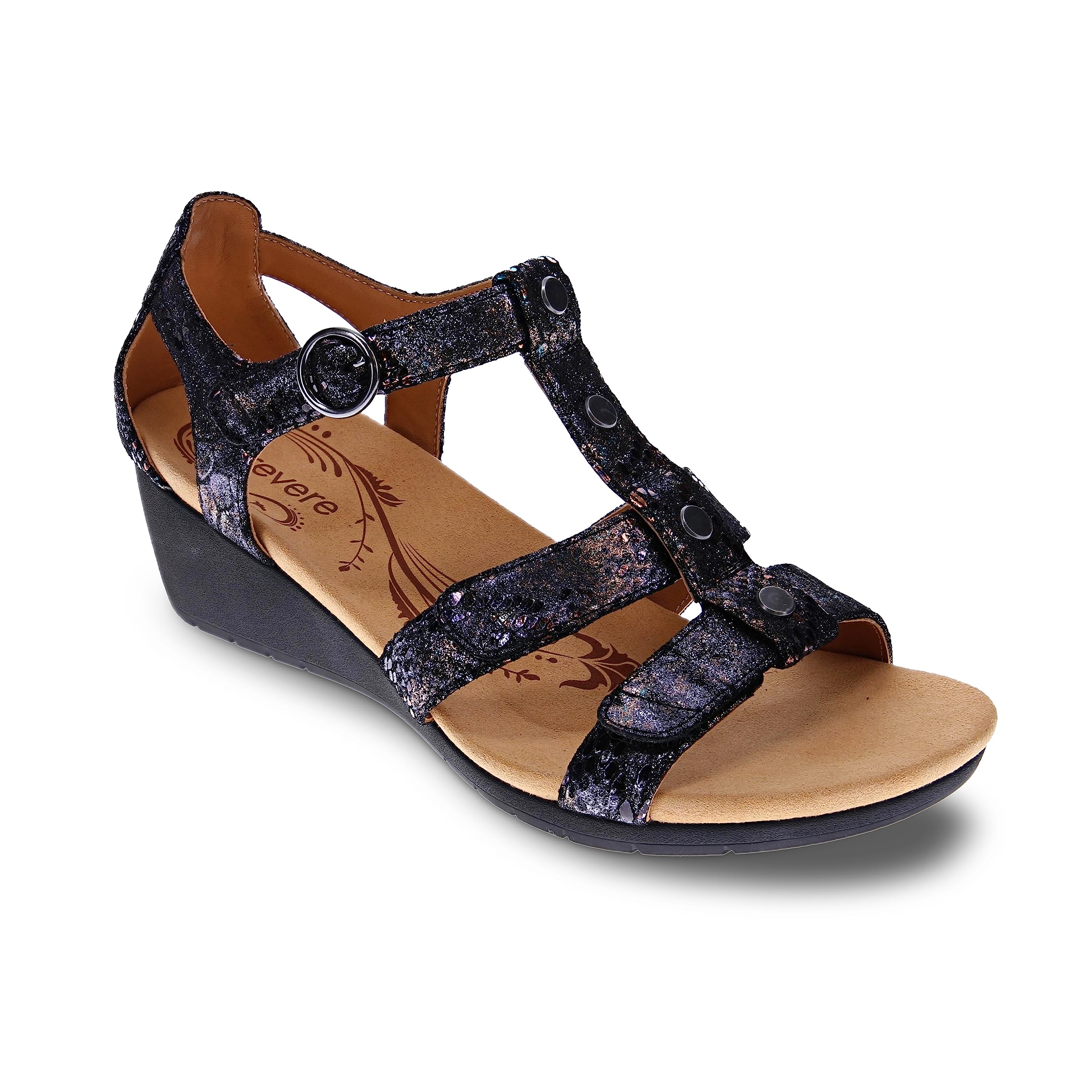 Revere Women's Nassau Leather Sandals - Comfortable & Stylish Summer Footwear for Beach, Travel & Casual Outings