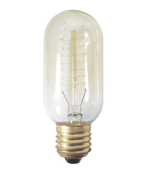 25W Edison Screw (ES) Carbon Filament T45 Mini Banana Bulb - 110mm Vintage Light Bulb for Home Decor, Cafe Lighting & Industrial Style Fixtures