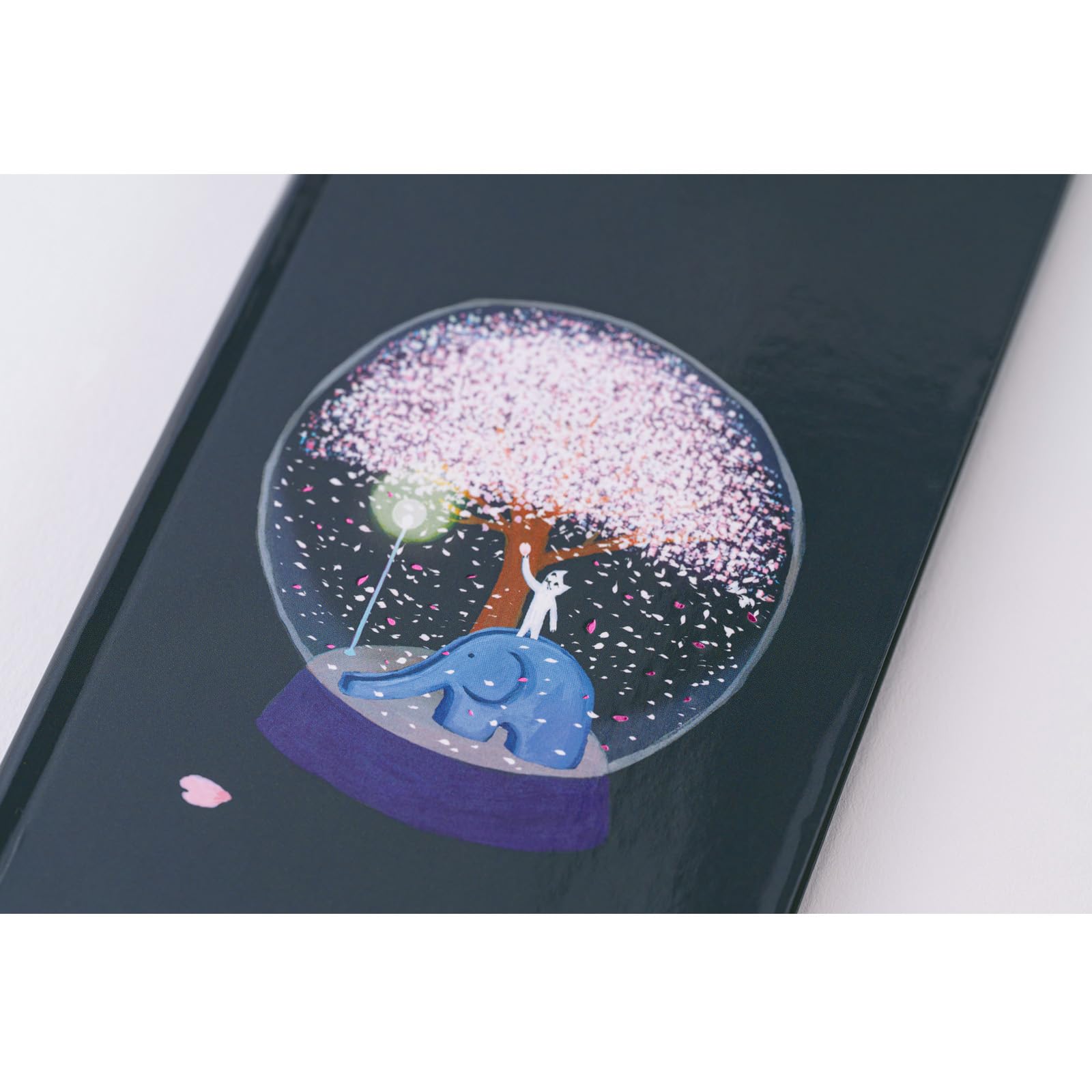 Hobonichi Techo 2025 Weekly Planner - English Version, Tall & Slim Size, January Start Date | Hiroko Kubota Night Cherry Blossom Snow Globe Design | Perfect for Daily Scheduling, Journaling & Gift Giving