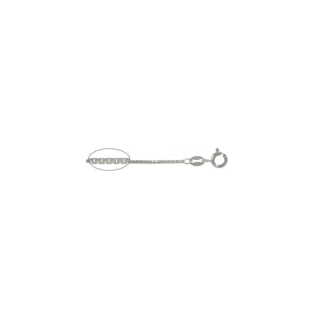 1MM 019 Rhodium Plated Box Chain Necklace - .925 Solid Sterling Silver, 16-30 Inches Adjustable Length - Perfect for Everyday Wear, Gifts & Special Occasions