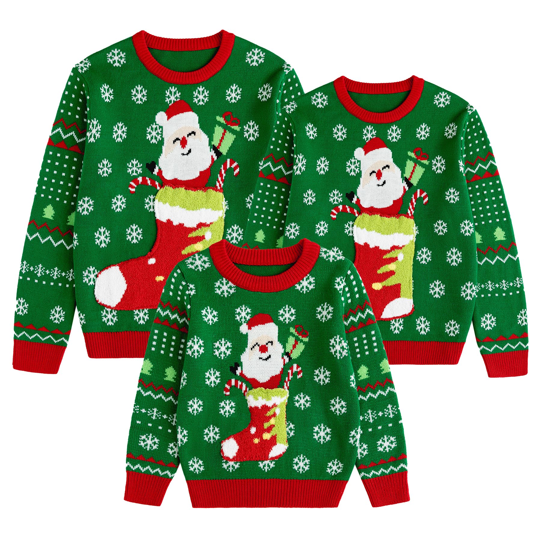 Family Matching Christmas Sweaters - Funny Ugly Holiday Pullover Tops for Kids & Adults | Cozy Xmas Jumper for Family Photos, Christmas Parties & Festive Gatherings