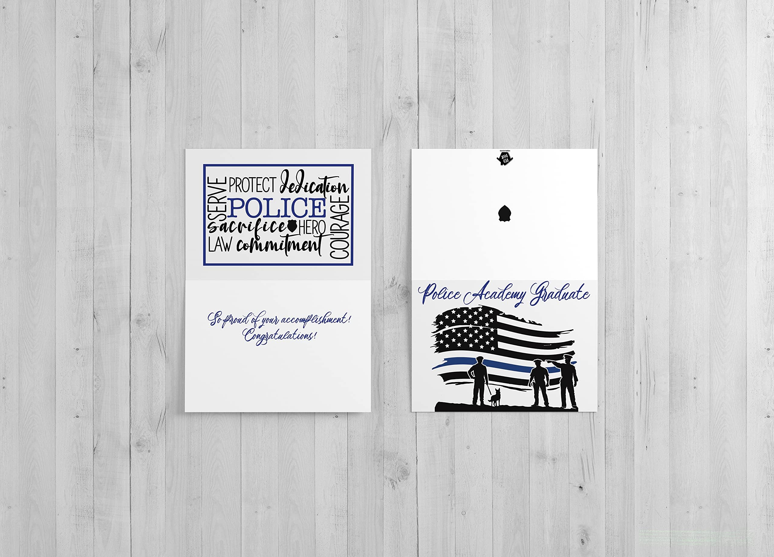 Red Door Inspirations Graduation Greeting Cards - Fire Academy, Police Academy & Law School Graduation Cards with Envelopes | Perfect for Graduation Ceremonies, Congratulations Gifts & Celebratory Occasions