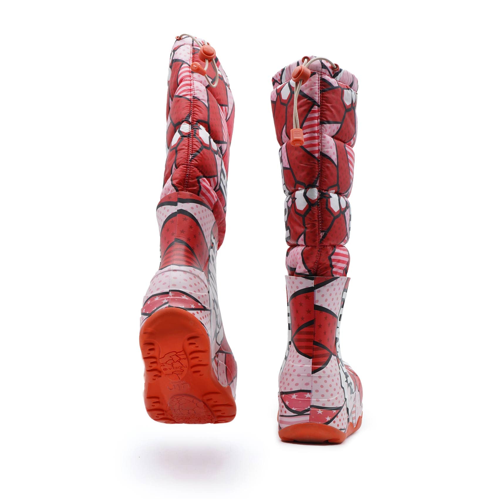 UIN Women's Winter Snow Boots - Waterproof Knee High Boots with Artistic Color Painting, Comfortable Casual Walking Shoes for Snowy Days, Outdoor Activities & Fashion Streetwear