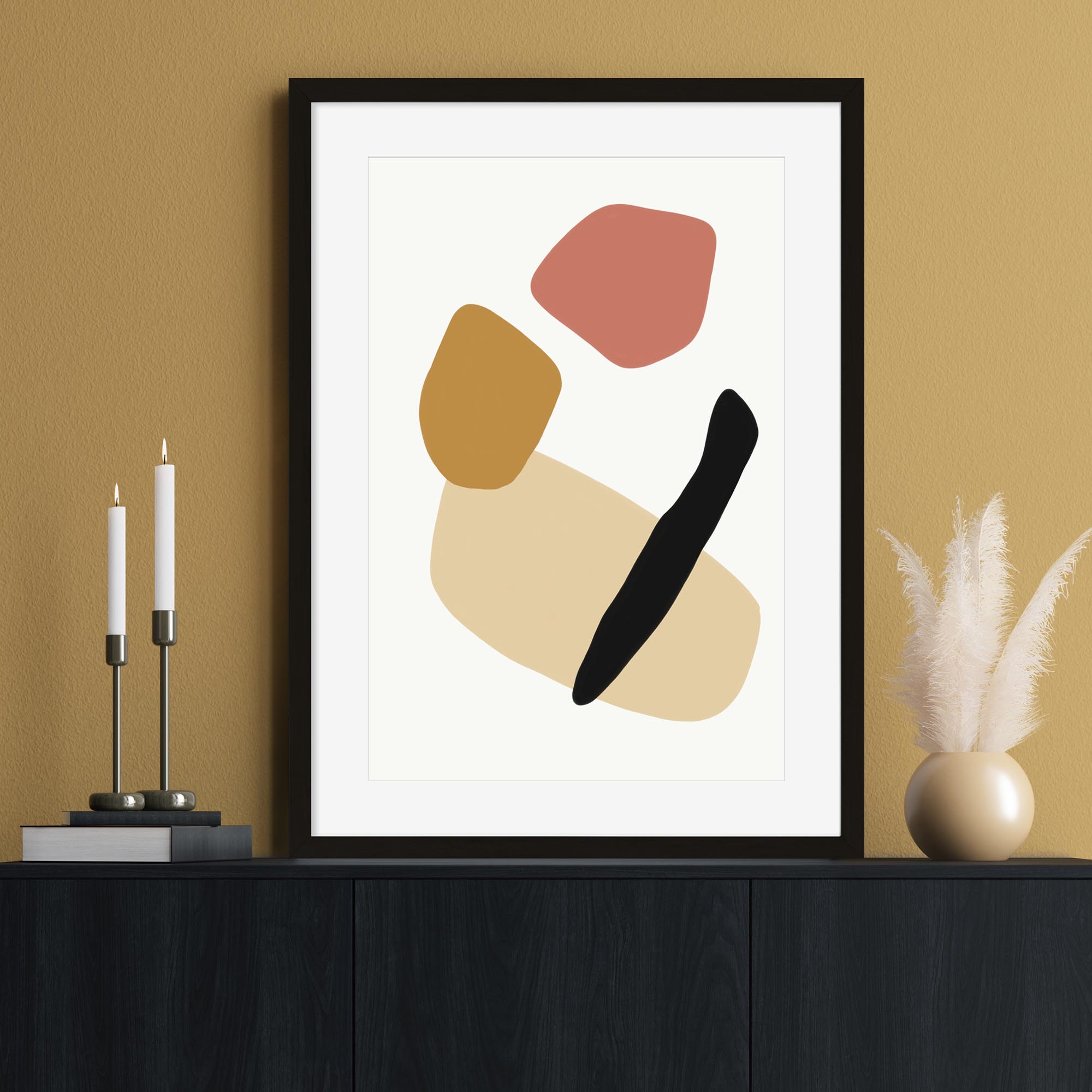 Tribal Design Framed Wall Art - Handmade Ethnic Home Decor for Living Room, Bedroom & Office | Perfect for Boho, African & Native American Style Interiors