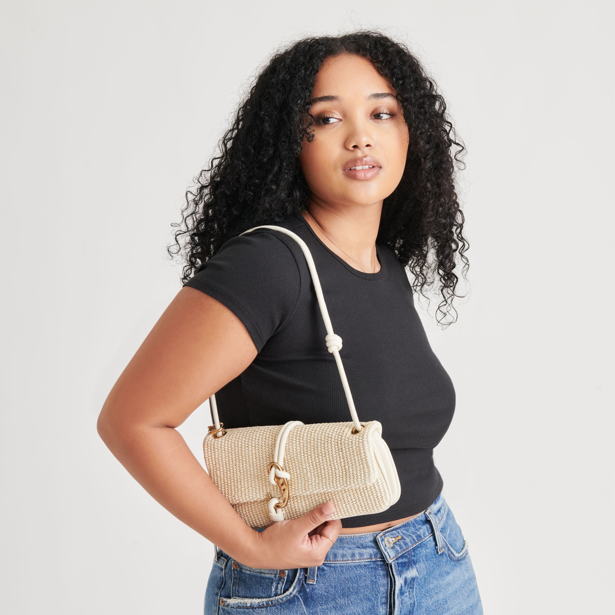 ALICE Shoulder Bag - Natural Raffia Handmade Woven Crossbody Purse for Women | Perfect for Beach, Travel, and Everyday Use