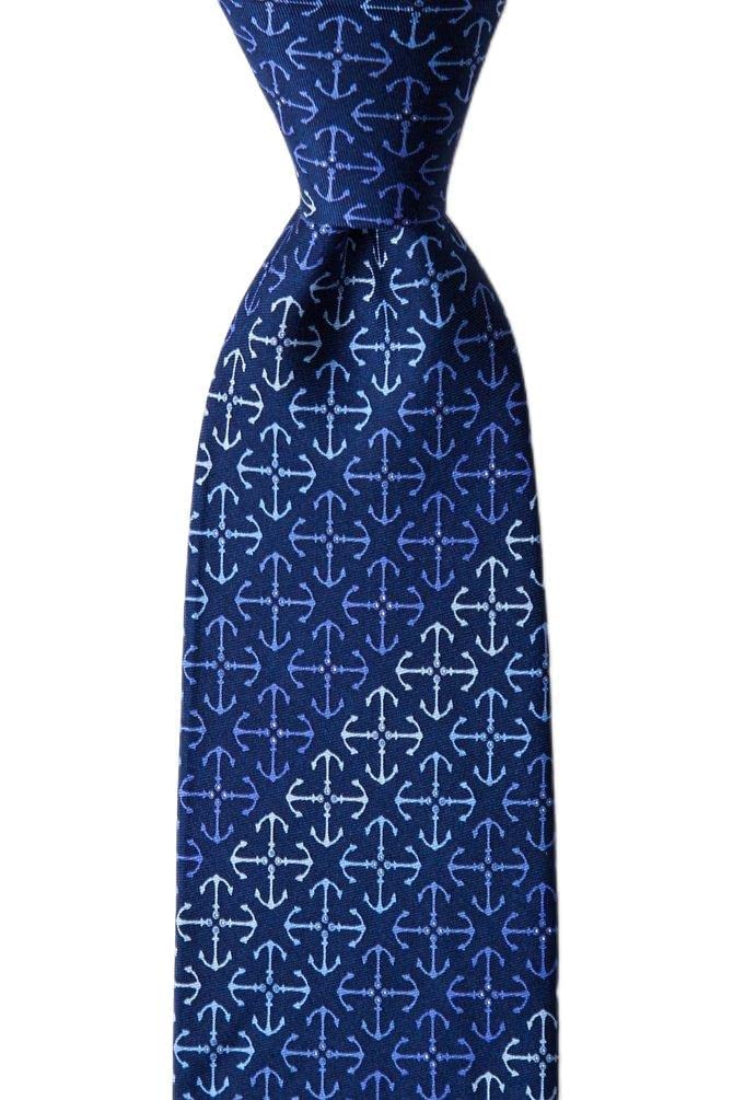 Alynn Anchors Aweigh Novelty Tie - Nautical Themed Necktie for Men, Perfect for Sailor Costume, Navy Party & Maritime Events