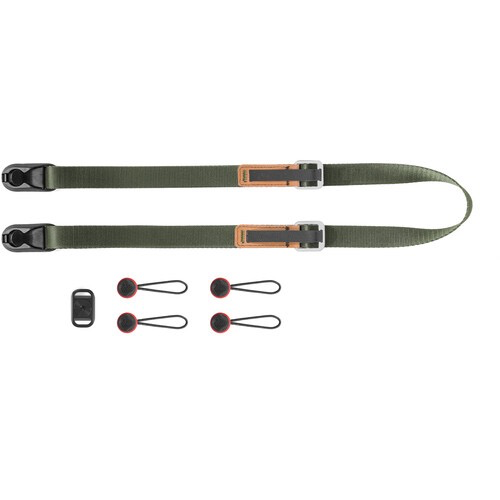 Peak Design Leash Camera Strap (Sage Green) - Adjustable & Comfortable DSLR/SLR Shoulder Strap for Photographers - Perfect for Travel, Hiking & Outdoor Photography