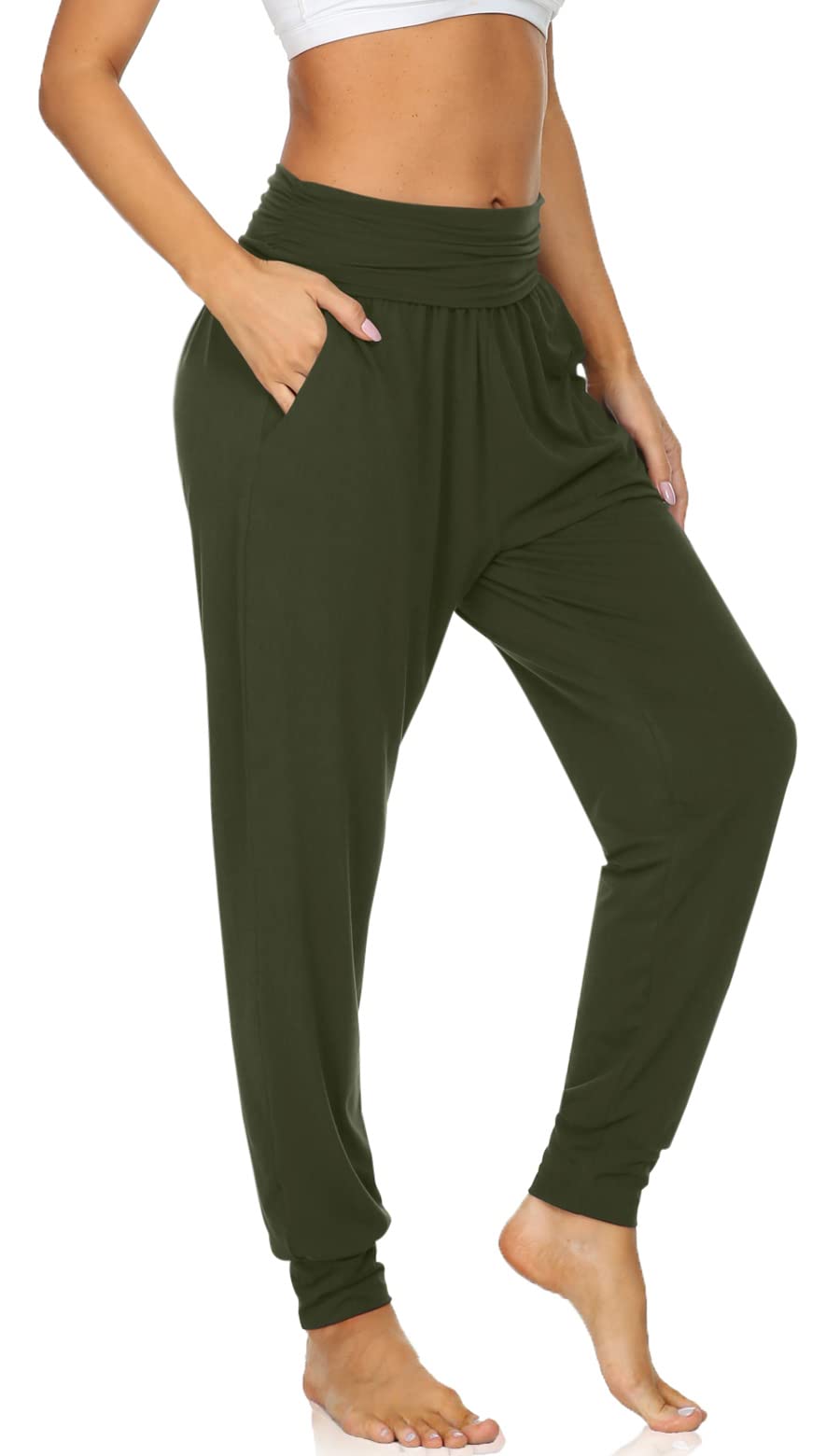 UEU Women's Cozy Yoga Joggers - Loose Fit Workout Sweatpants with Pockets | Soft Lounge Pants for Yoga, Running, Gym & Relaxing at Home