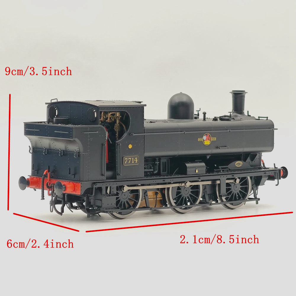 Dapol 7s 007 011 O Gauge 57xx Pannier 7714 BR Black Late Crest 21DCC Locomotive - Model Train for Collectors & Railway Enthusiasts - Perfect for Layouts, Displays & Historical Reenactments