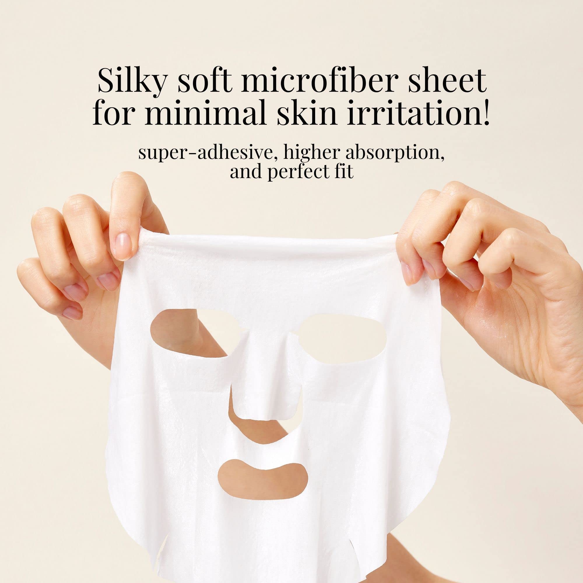 BLITHE Brightening Hydrogel Mask - Korean Sheet Mask with Wild Yam Mucin, Ceramide & Citric Acid for Hydrating & Skin Brightening | Pressed Serum Velvet Yam Mask for Face Care | Pack of 5 | Perfect for Daily Skincare Routine & Glowing Skin