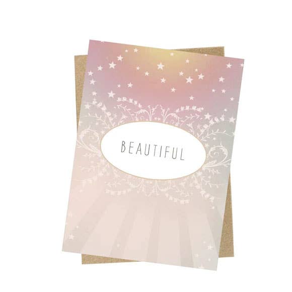 Beautiful Stars Mini Greeting Cards - Elegant Small Note Cards for Birthday, Thank You & Special Occasions - Perfect for Handwritten Messages, Gift Tags & Party Favors