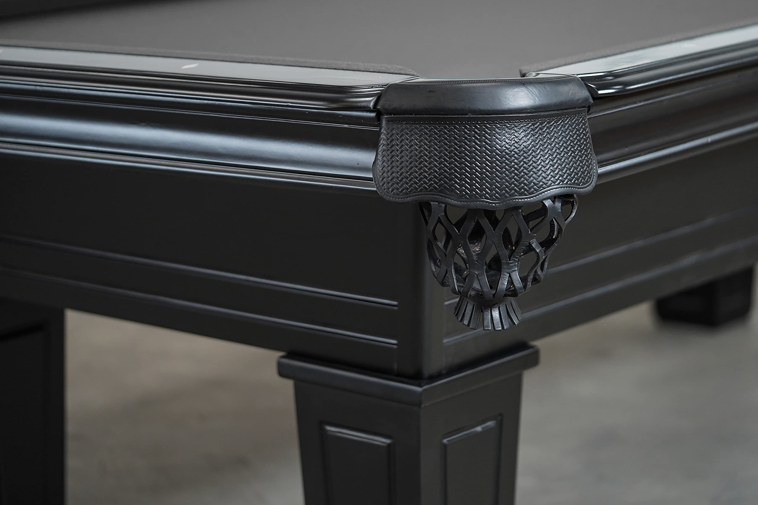 Empire USA 8FT Corona Slate Pool Table - Premium Black Stain Finish with Billiards Accessories for Home Game Rooms and Entertainment Spaces