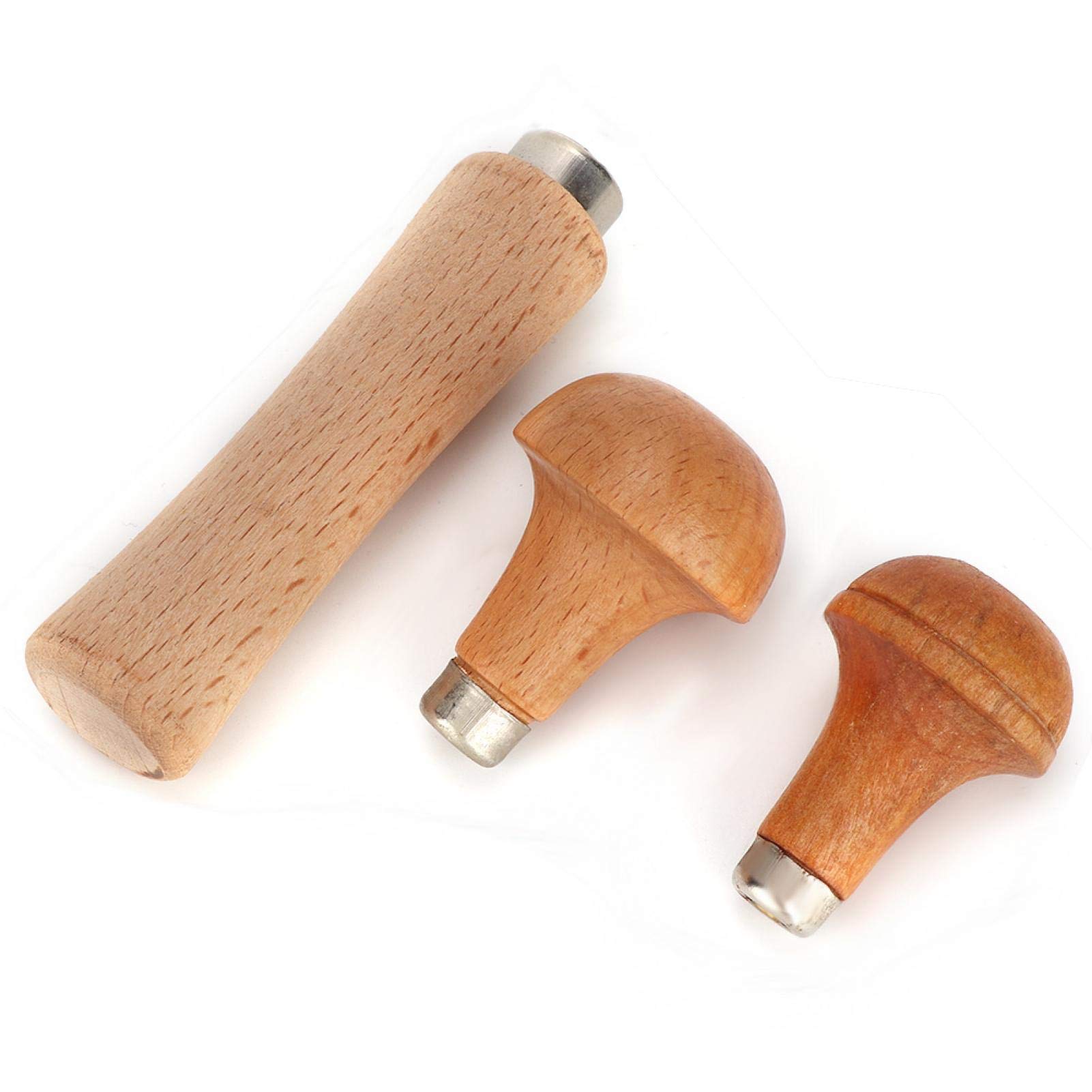 3-Piece Ergonomic Wooden File Handle Set - Durable DIY Screwdriver & Hand Drill Handle for Metal Files - Perfect for Woodworking, Metalworking & DIY Projects