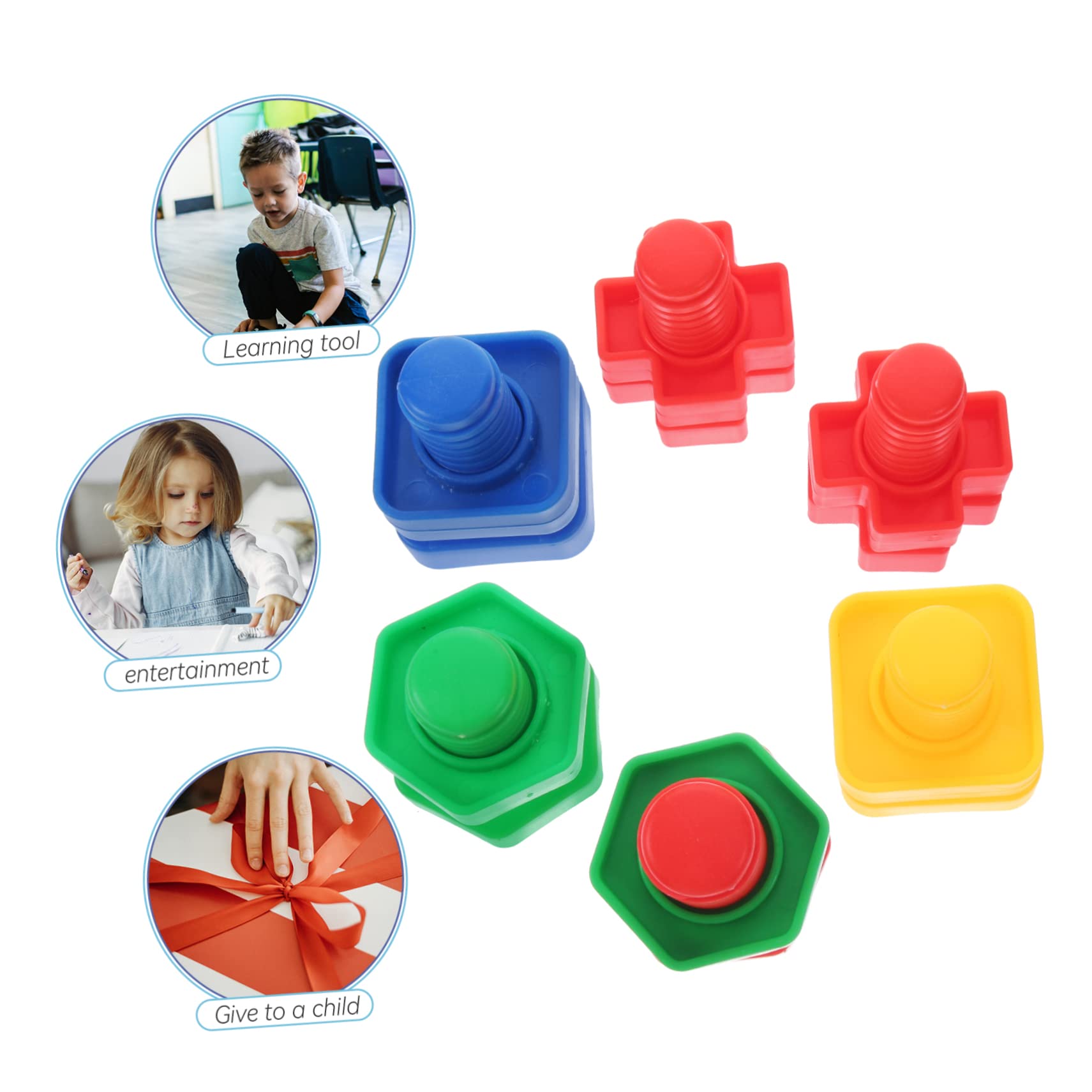 African Grey Parrot Toys - 6pcs Puzzle & Matching Game for Small Birds - Play & Learn