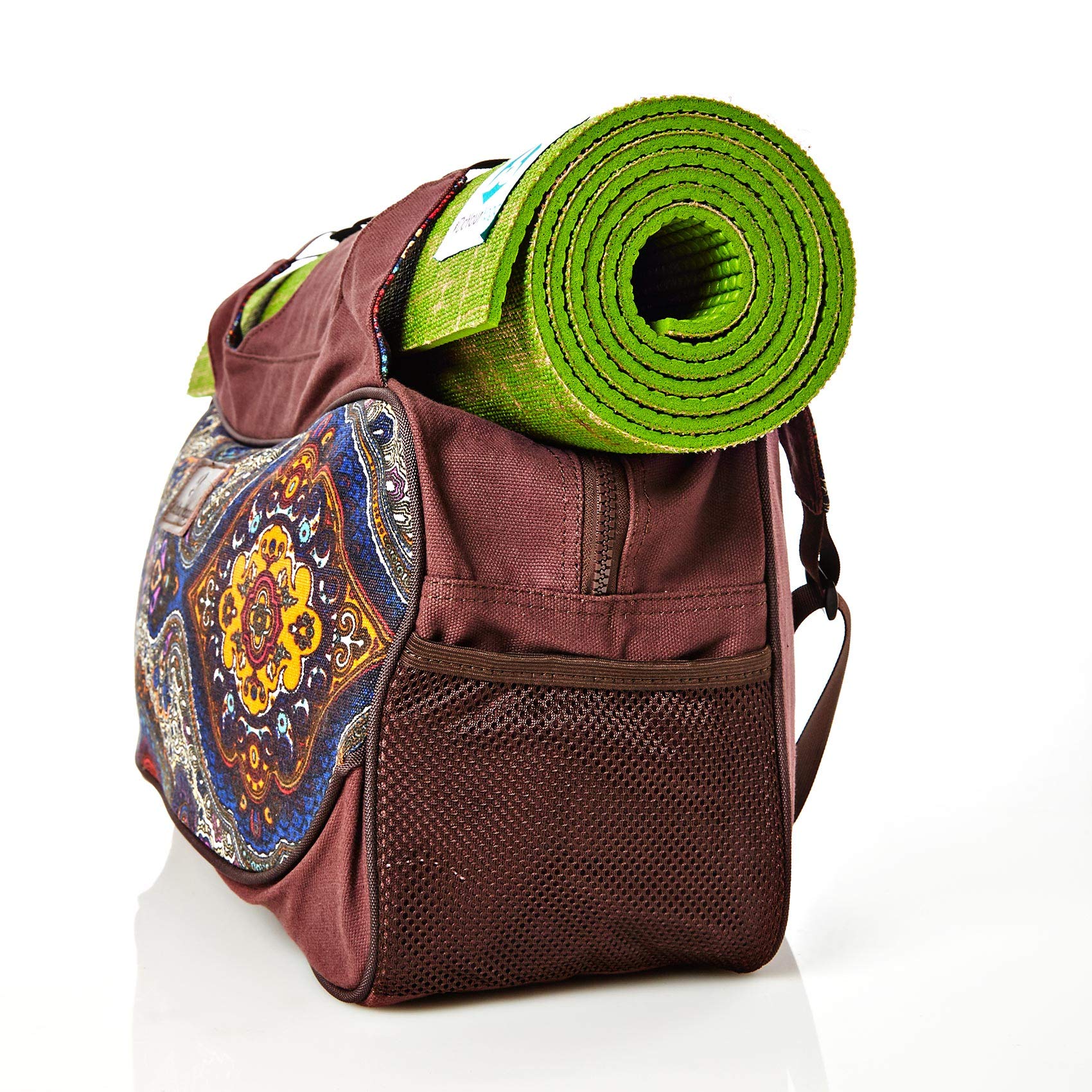 Extra Large Full-Zip Yoga Mat Tote Bag with Multi-Pockets - Waterproof Gym Bag for Yoga, Pilates, Fitness & Travel | Durable Sports Equipment Storage | Vimalaa Brand