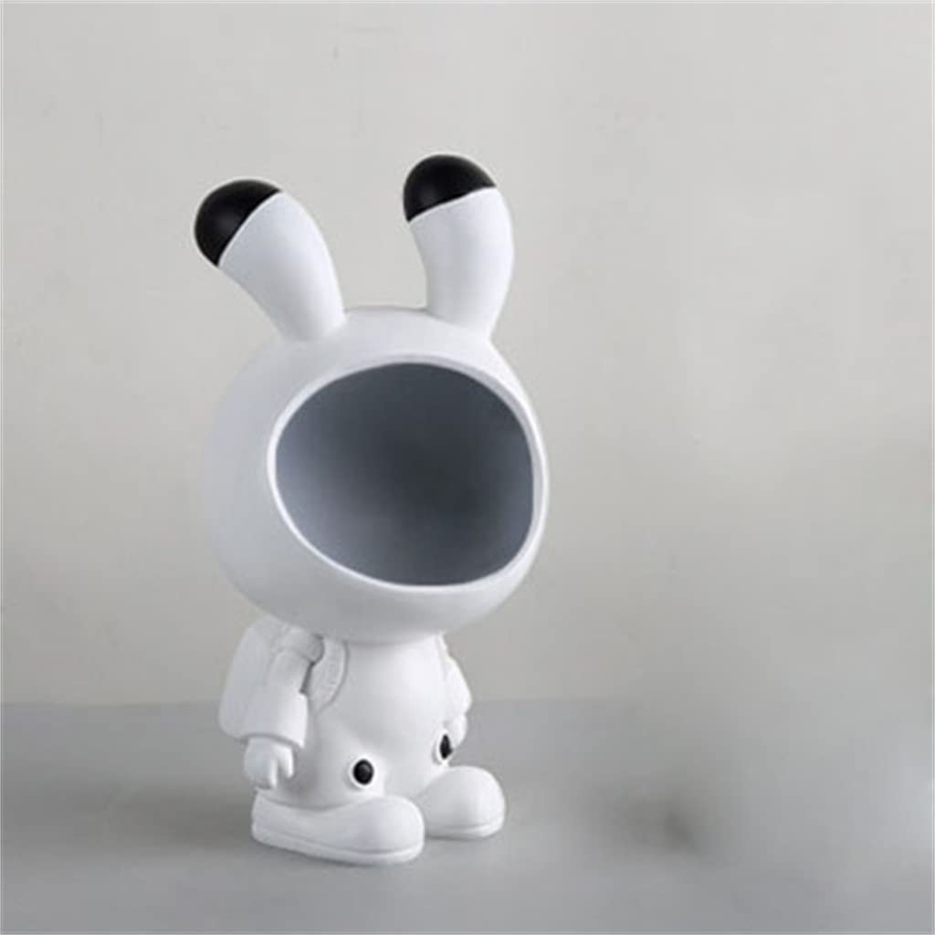 MMLLZEL Big Mouth Space Rabbit Statue - Nordic Creative Storage Box for Candy, Snacks, Keys - Home Decor & Porch Ornament (Color A, One Size) - Perfect for Living Room, Bedroom, or Entryway Organization