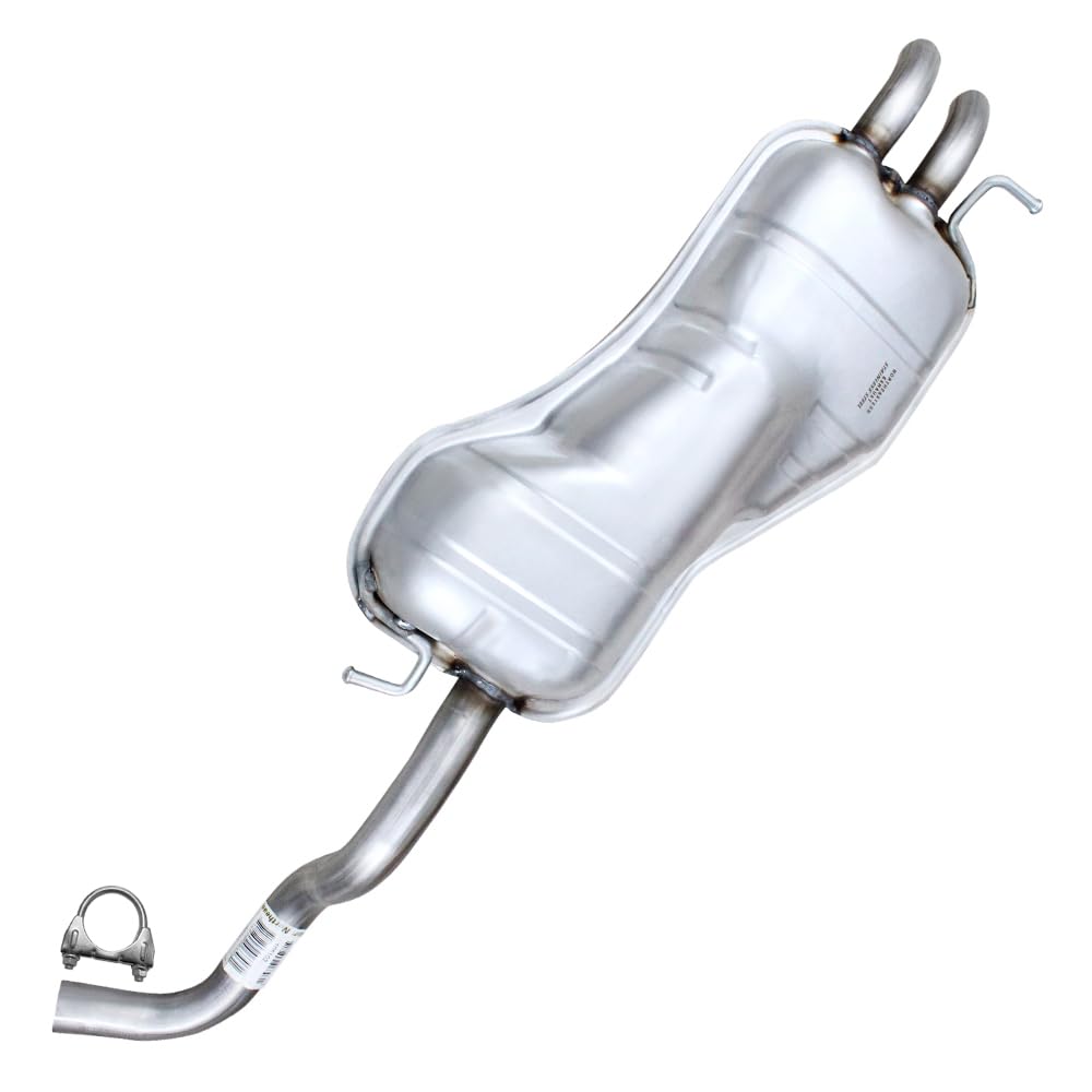 Stainless Steel Exhaust Muffler for Volkswagen Golf 2000-2006 1.8L, 1999-2006 1.9L, 2000-2005 2.8L - Direct Fit Replacement with Free Clamp - Durable Performance Upgrade for Better Engine Sound & Efficiency