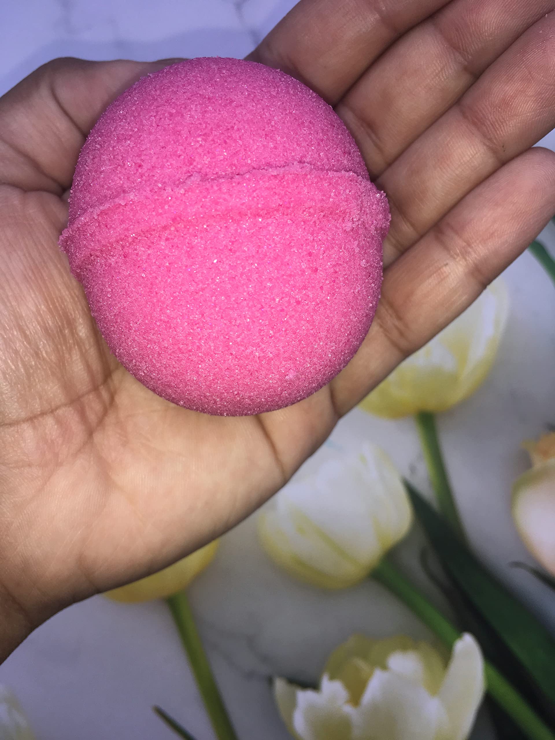 Organic Rose Scented Handmade Bath Bombs - 2 Pack | Natural Skin Care Gift for Kids, Birthday & Christmas | Relaxing Spa & Self Care Treatment