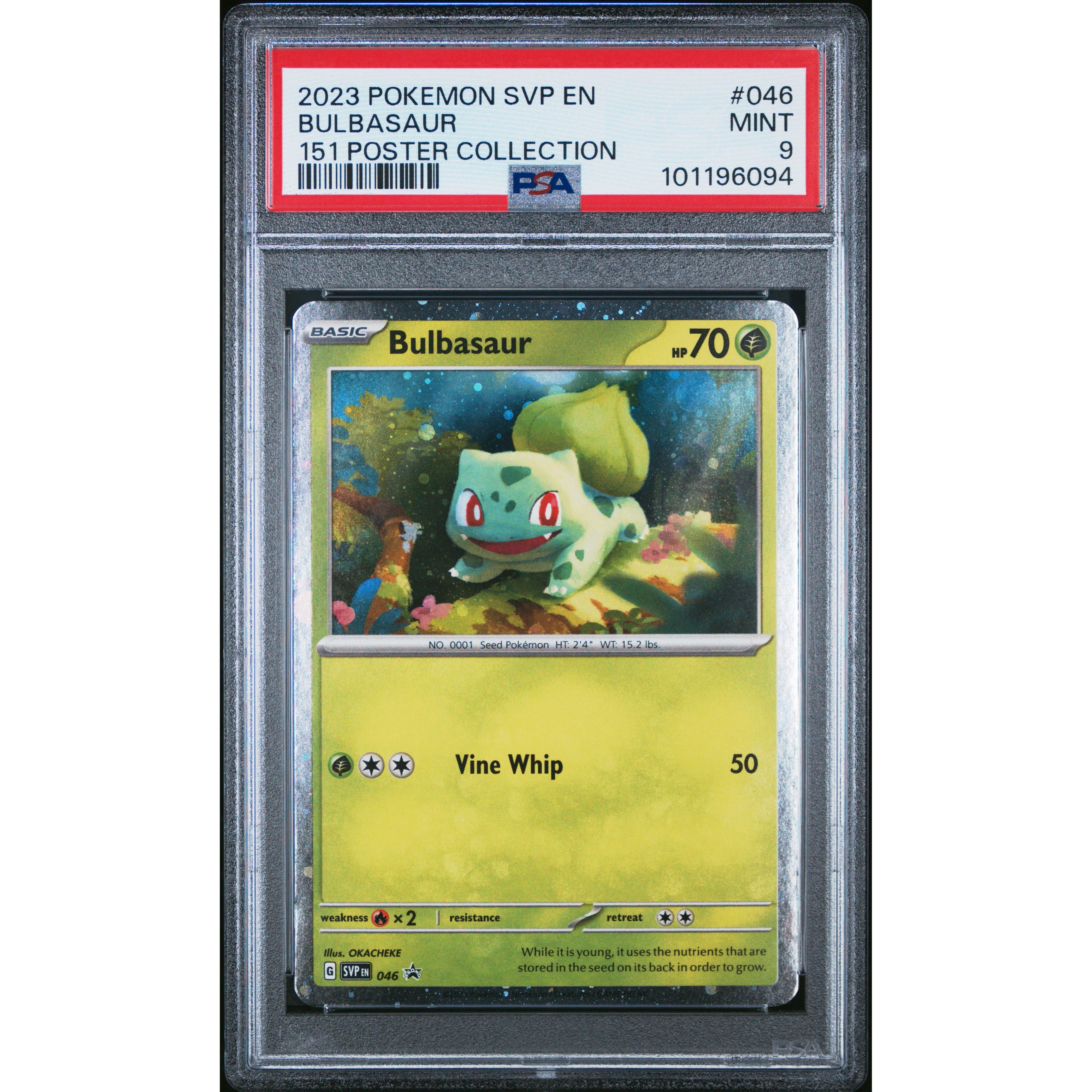 2023 Pokemon Scarlet Violet Promo Bulbasaur SVP046 PSA 9 Graded Card - Rare Collectible for Trading Card Game (TCG) Enthusiasts & Pokemon Fans - Perfect for Gaming Tournaments, Display Collections, and Investment