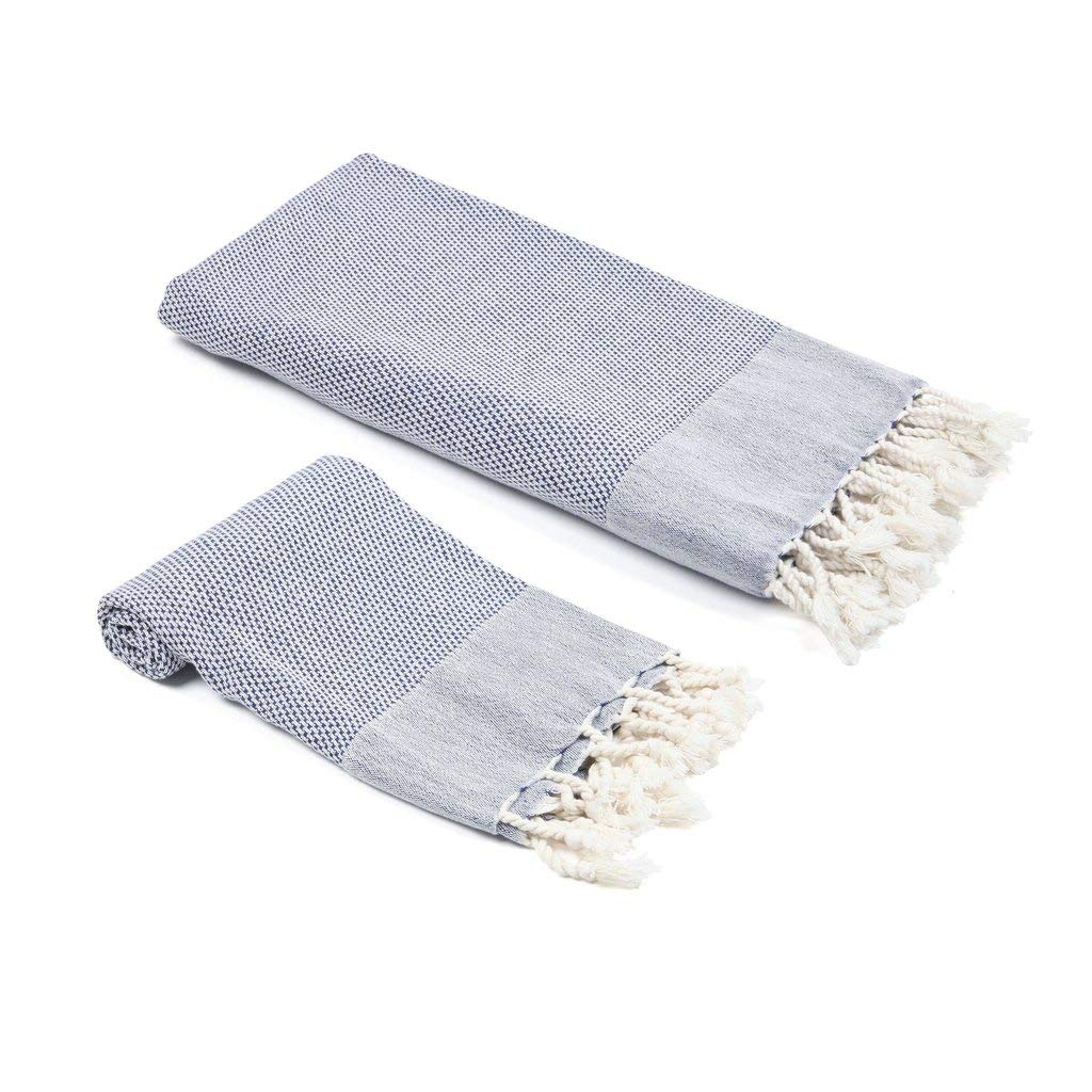 Premium Olive & Linen Turkish Towel Set - Ultra Soft & Absorbent Bath, Beach & Spa Towels (Black) - Perfect for Poolside, Yoga & Travel Accessories