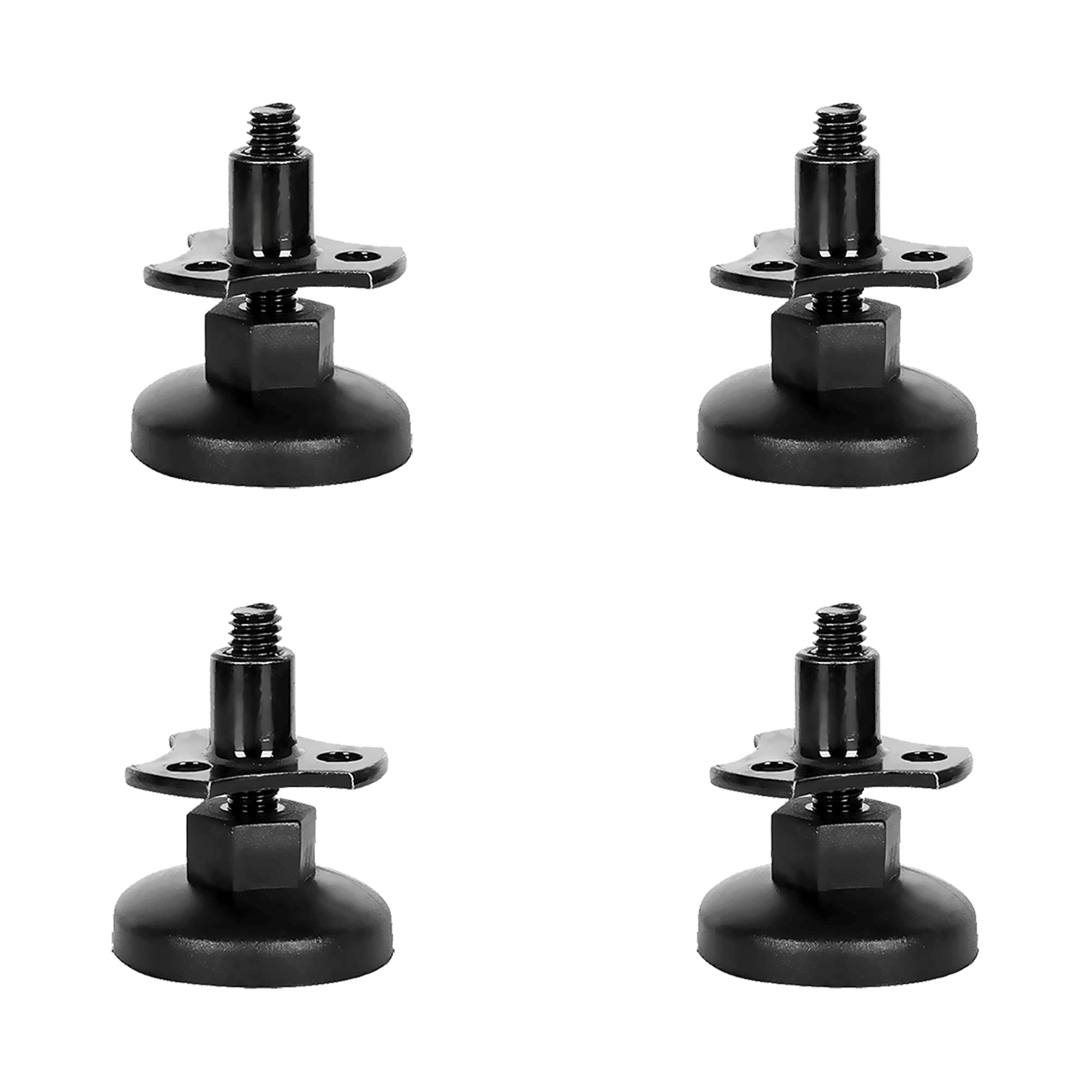 Adjustable Screw Furniture Levelers Feet - Heavy Duty Replacement Legs for Wardrobes, Cabinets & Furniture - Floor Protectors (4PCS, Black) - Perfect for Home Office, Living Room & Bedroom Furniture Protection