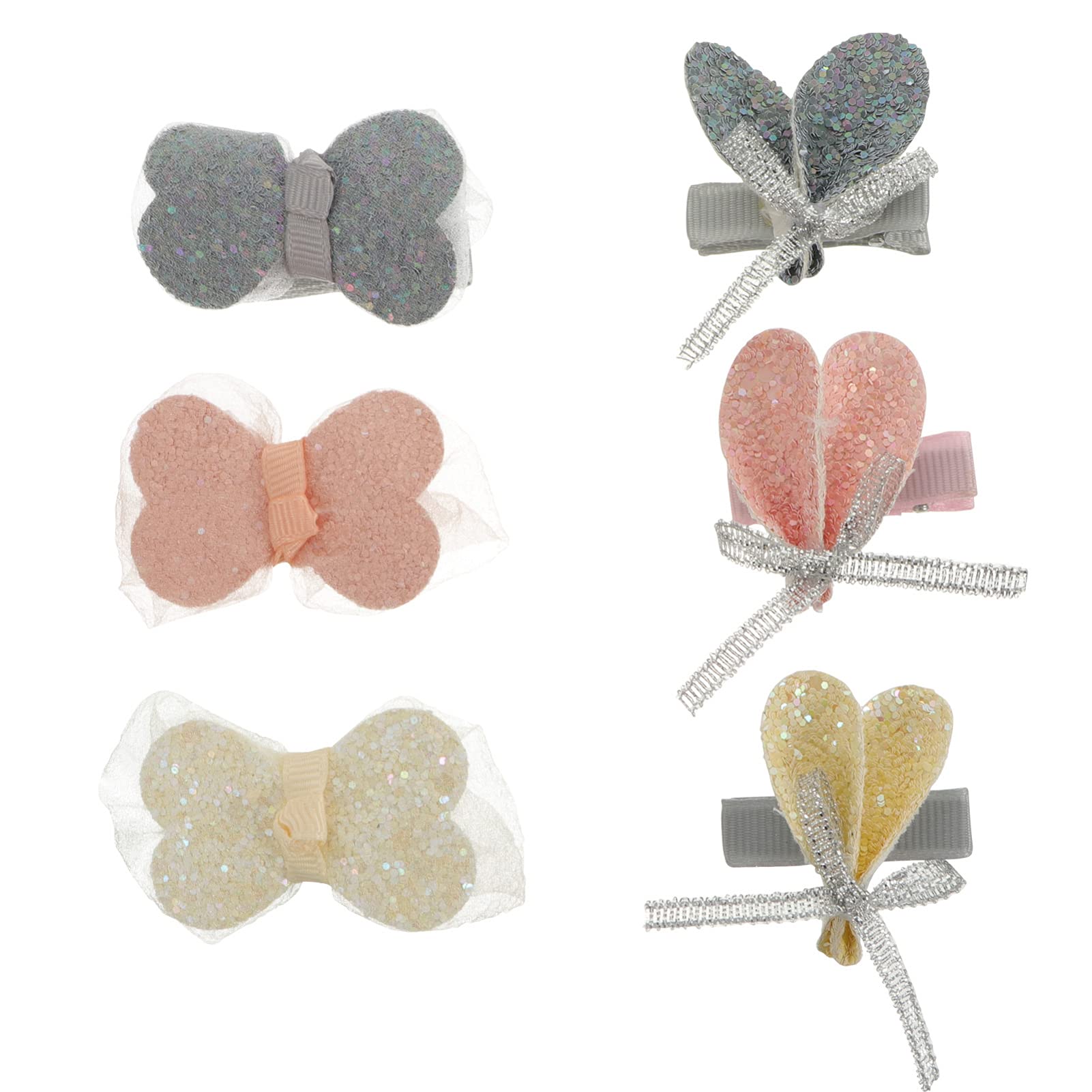 Bestoyard 3 Pairs Bowknot Hair Clips for Kids - Cute Butterfly Hair Barrettes & Hairpins for Girls (Red) - Perfect for School, Parties, and Daily Hair Accessories