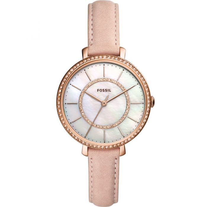Fossil Jocelyn ES44525 Women's Pink Leather Watch - Stylish Accessory for Everyday Wear & Special Occasions