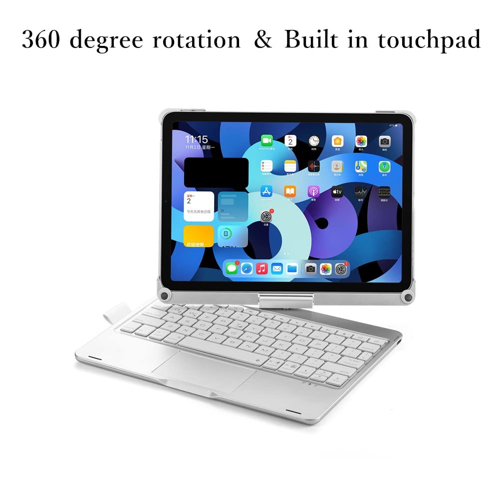 360° Rotatable Backlit Keyboard with Touchpad for iPad Air 11