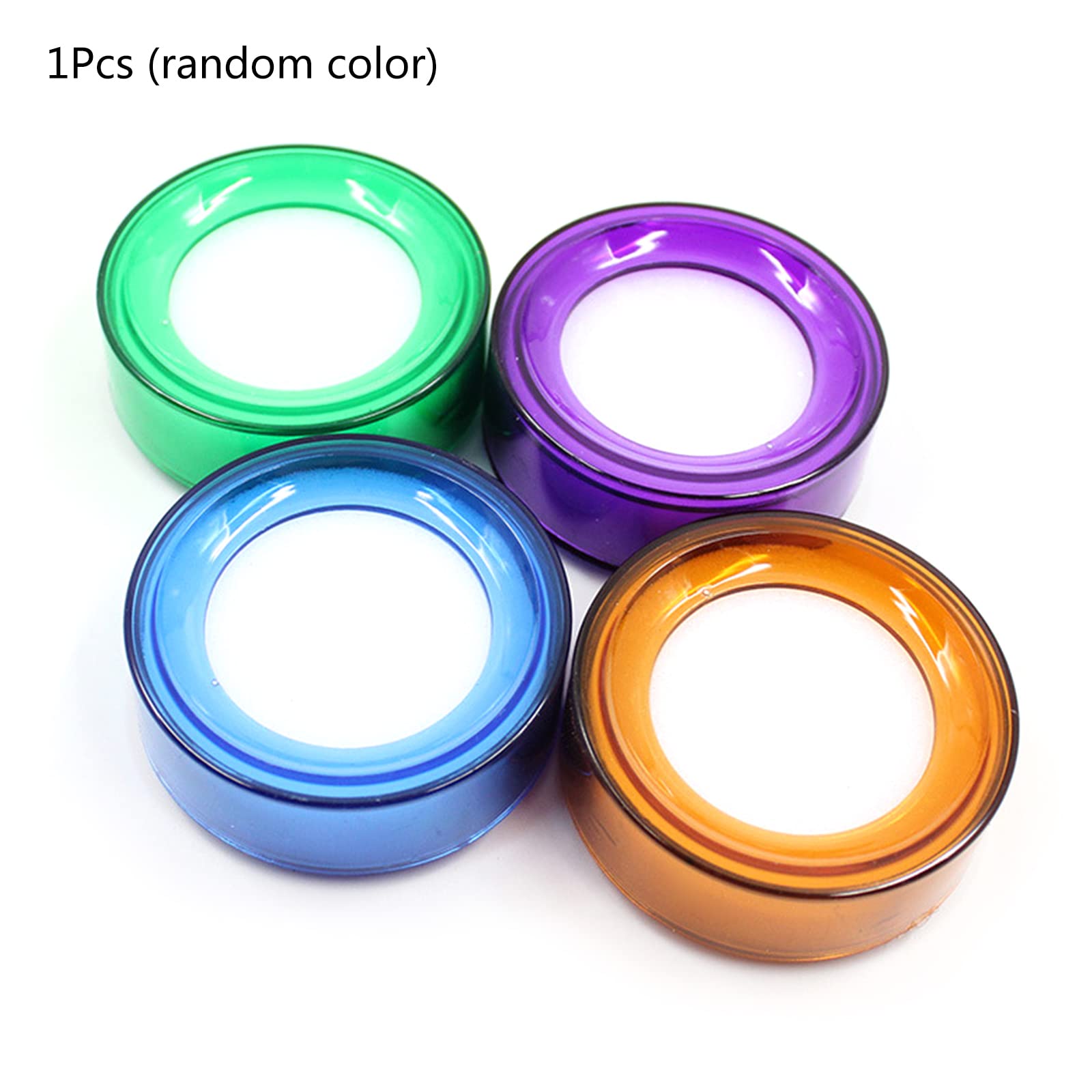 Finger Moistener Sponge Cup - Wet Sponge for Counting Money, Bills & Currency - Random Color Office Stationery Supply with Plastic Holder - Perfect for Bank Tellers, Cashiers & Financial Professionals