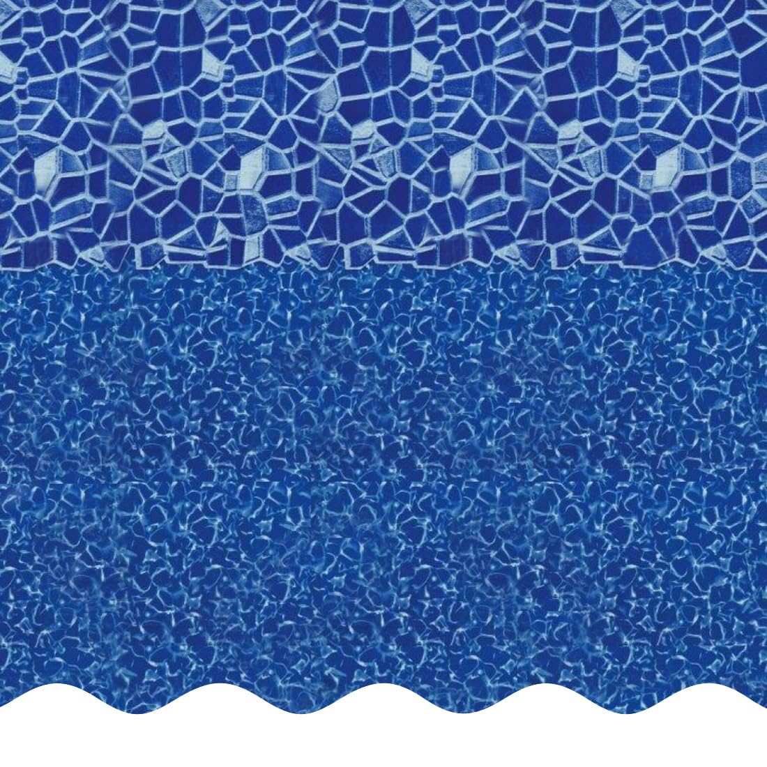 Smartline 12ft x 24ft Oval Above Ground Pool Liner - Cracked Glass Design, Overlap Style, 48-52 Inch Wall Height, 25 Gauge Heavy Duty Virgin Vinyl for Steel Sided Pools | Perfect for Backyard Swimming, Family Fun & Summer Relaxation