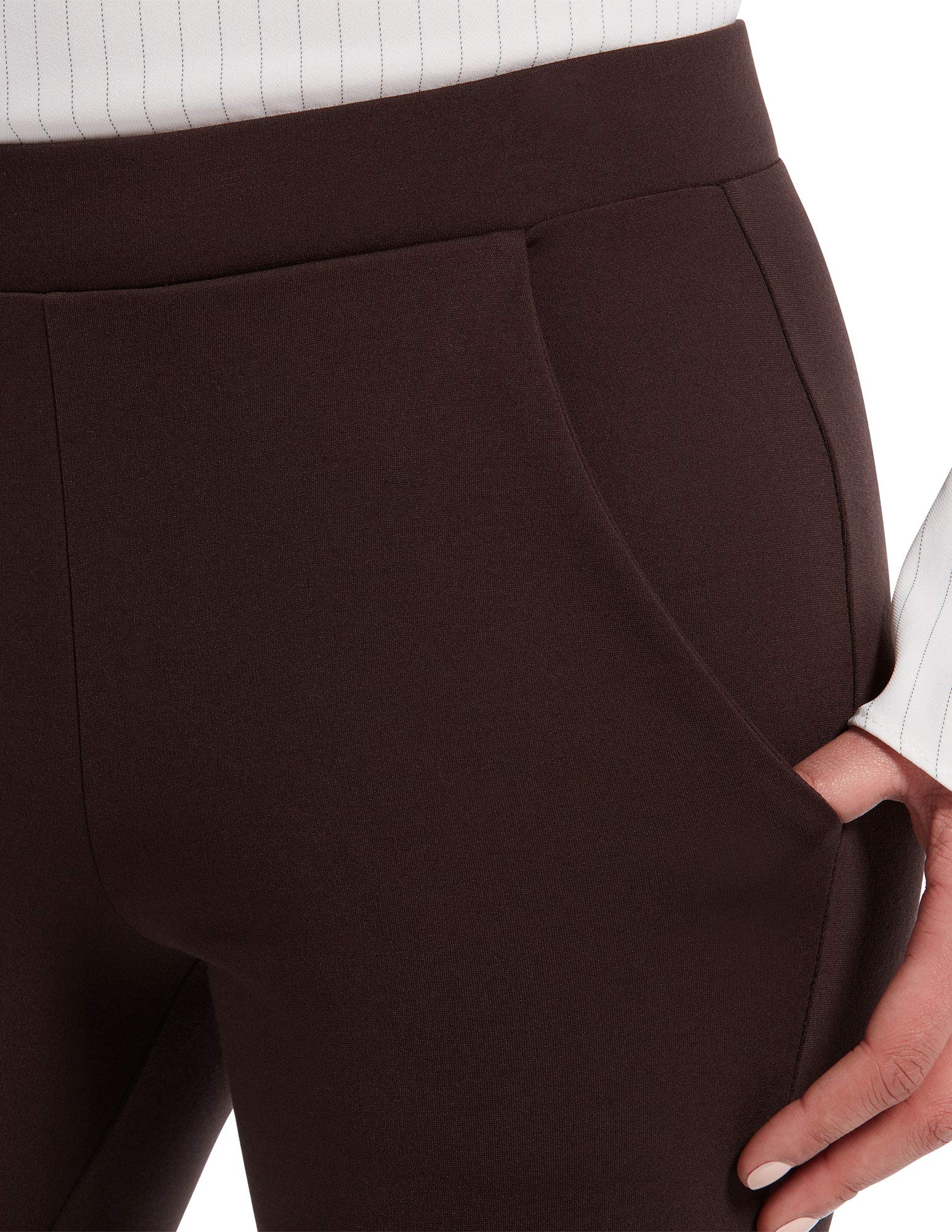 HUE Women’s Ponte 7/8 Leggings - Stretchy High Waist Workout Pants for Yoga, Office & Casual Wear - Comfortable & Flattering Women's Leggings for Everyday Use