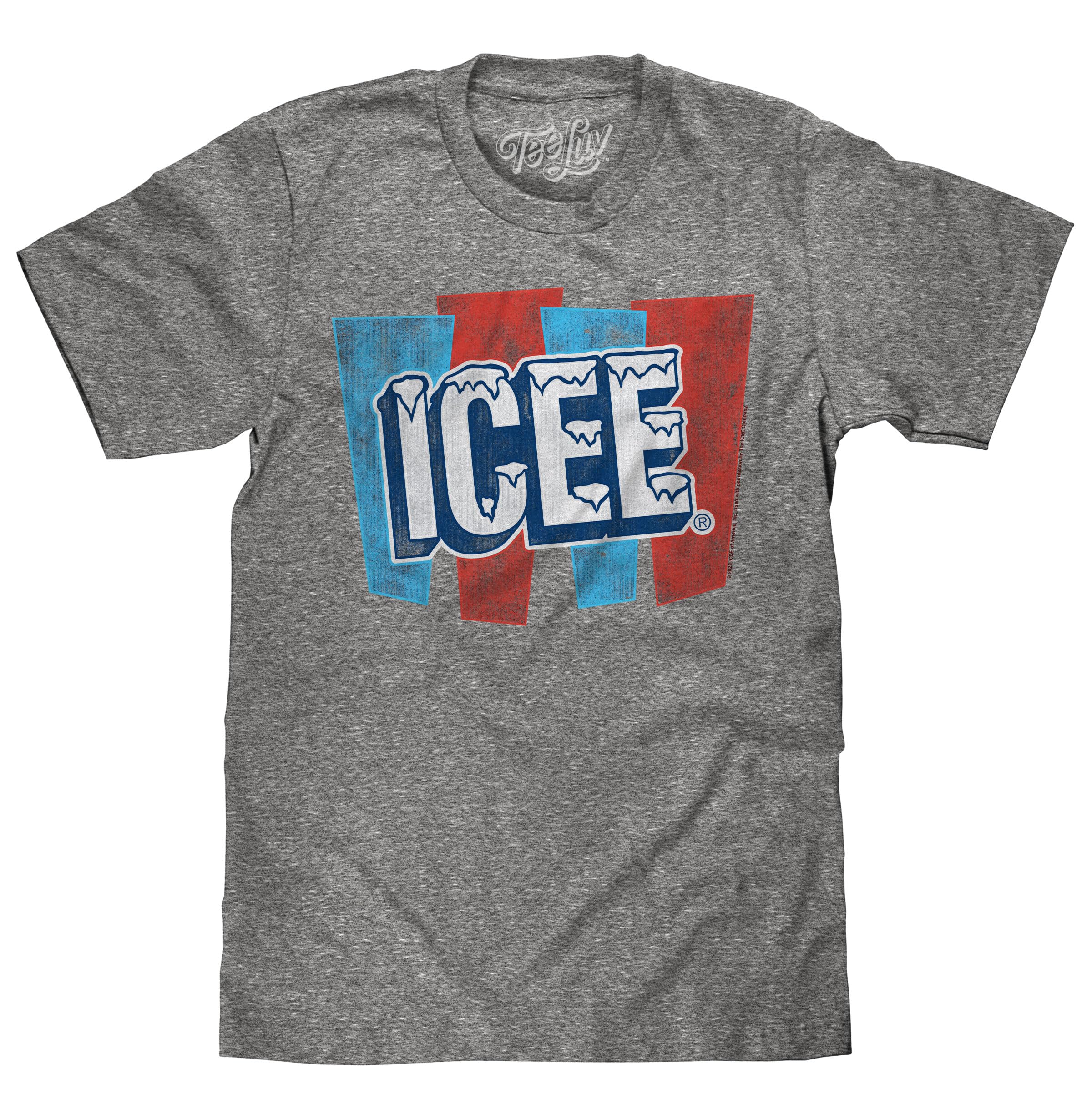 Tee Luv Men's Vintage ICEE Logo T-Shirt - Retro Frozen Drink Graphic Tee for Casual Wear & Summer Outfits