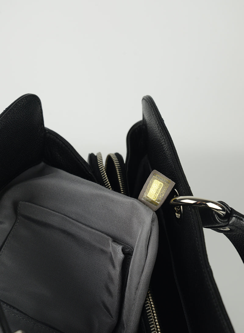 Chanel Black Caviar Leather Handbag - Luxury Designer Tote Bag for Women | Perfect for Work, Travel & Evening Events