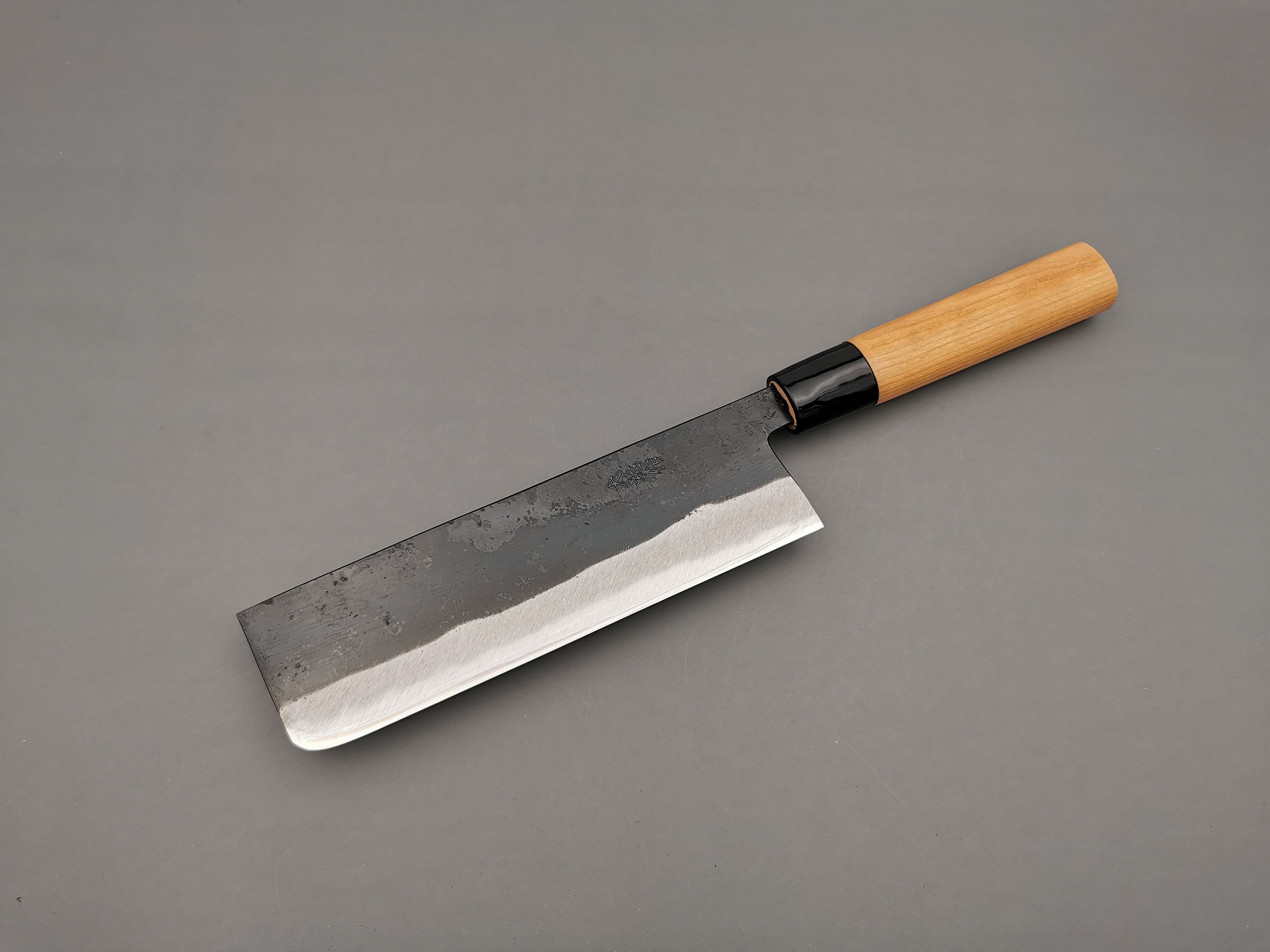 Premium Japanese Nakiri Knife - Daisuke Nishida White #1 Kurouchi Finish - Perfect for Sushi, Vegetables & Precision Cutting