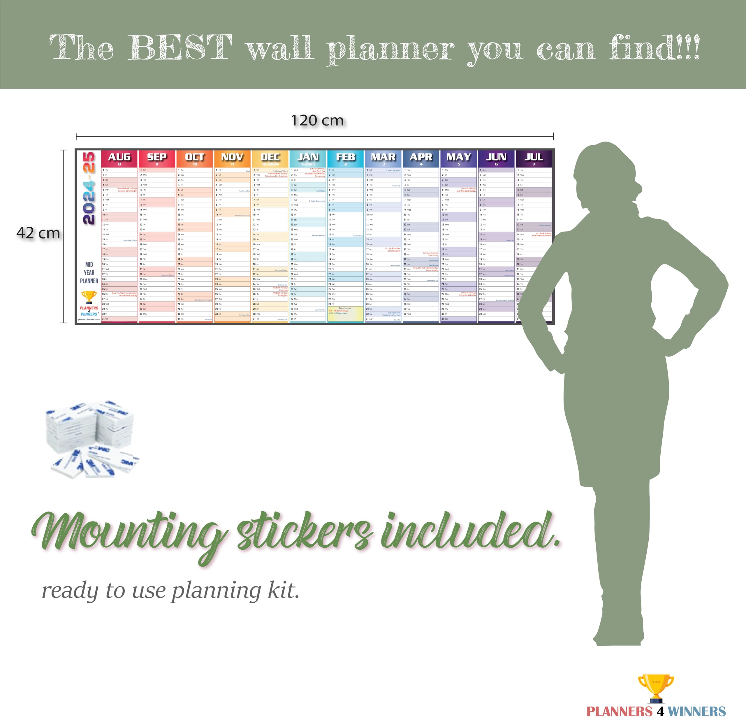 2024-2025 Extra Large Academic Year Wall Planner (47