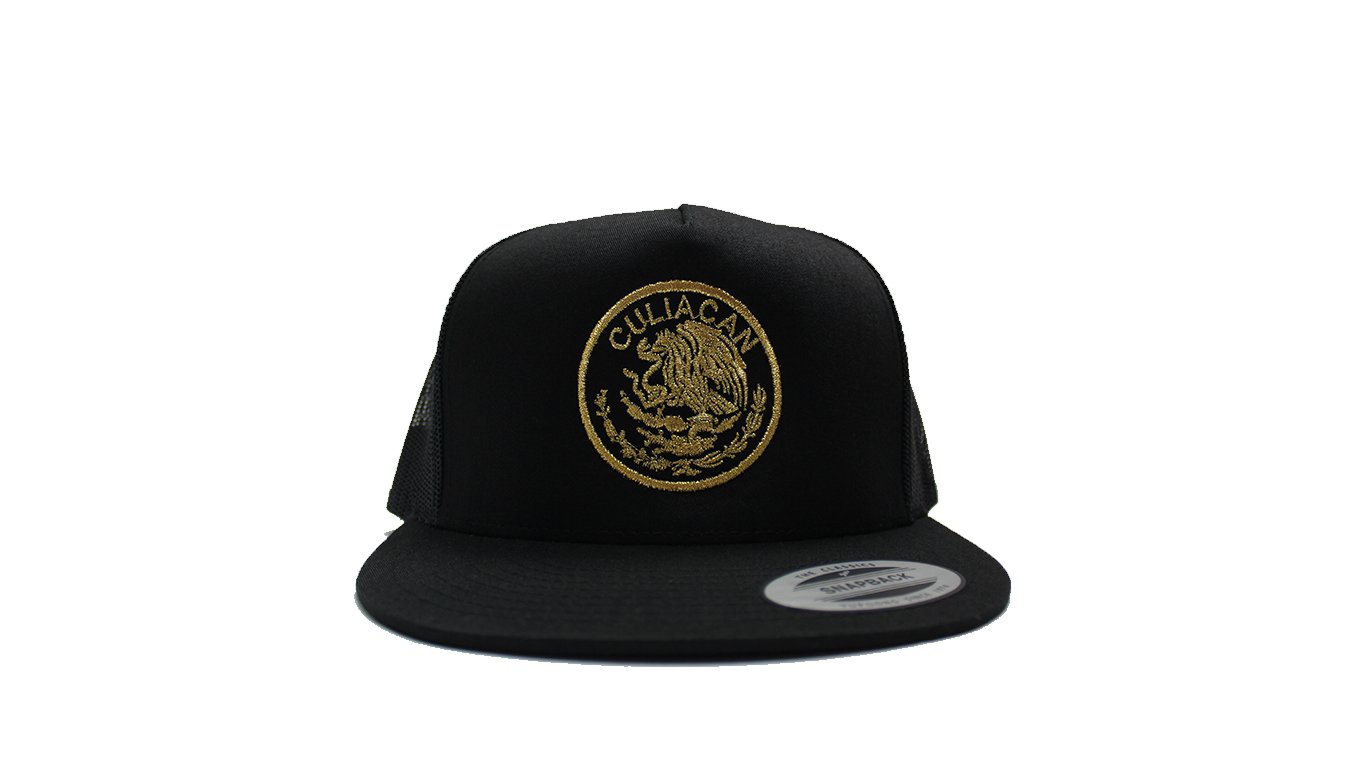 Mexican Seal Mesh Snapback Cap - Black for Streetwear & Sports
