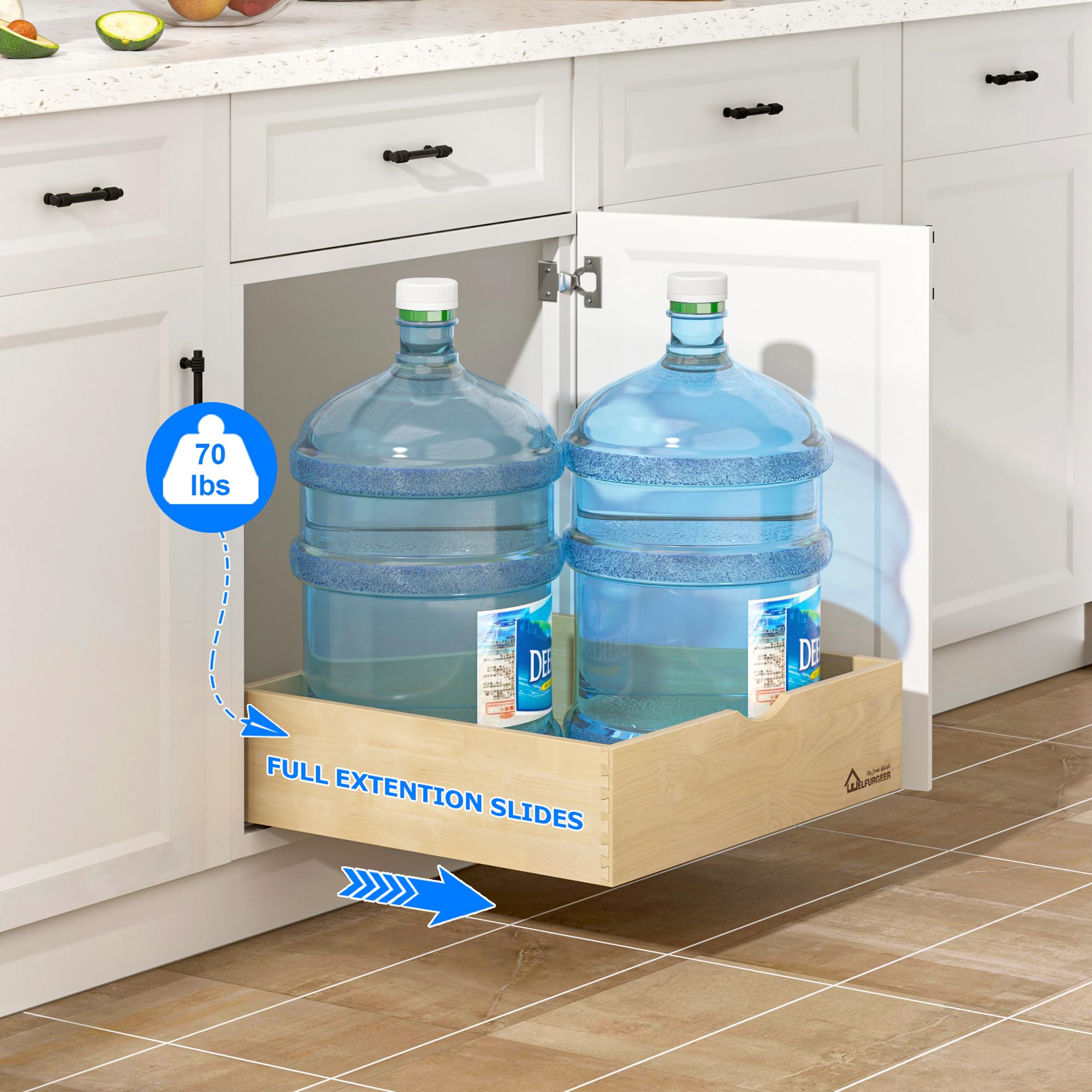 Soft Close Pull Out Drawers for Kitchen Cabinets - 14