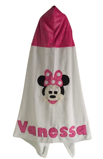 KokoBaby Minnie Mouse Hooded Baby Towel - Soft Absorbent Bath Towel for Kids, Toddlers & Infants - Perfect for Bath Time, Swimming & Beach Outings