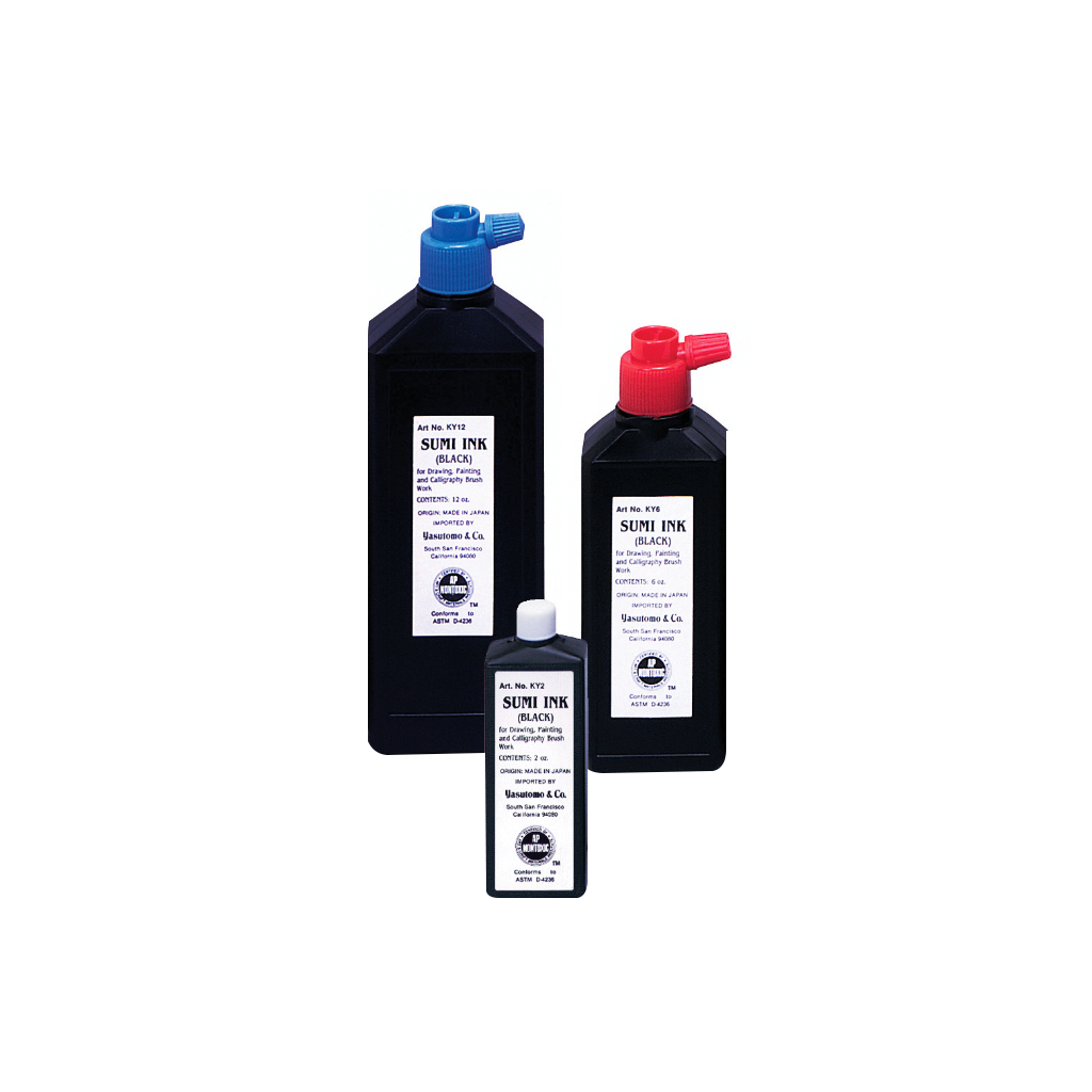 Premium 2 Oz Black Sumi Ink (KY2) - Traditional Japanese Calligraphy & Brush Painting Ink for Artists, Beginners - Ideal for Scrolls, Canvas & Paper Art Projects