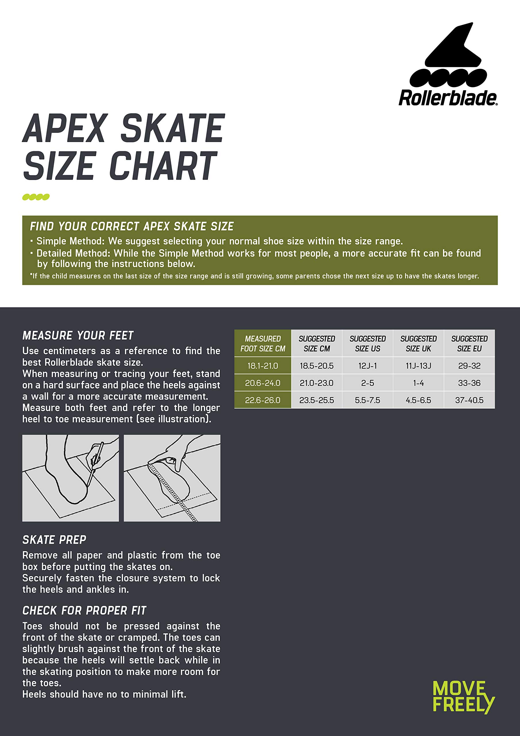 Rollerblade Apex Junior Adjustable Fitness Inline Skates for Kids - Perfect for Outdoor Exercise, Sports & Fun Activities