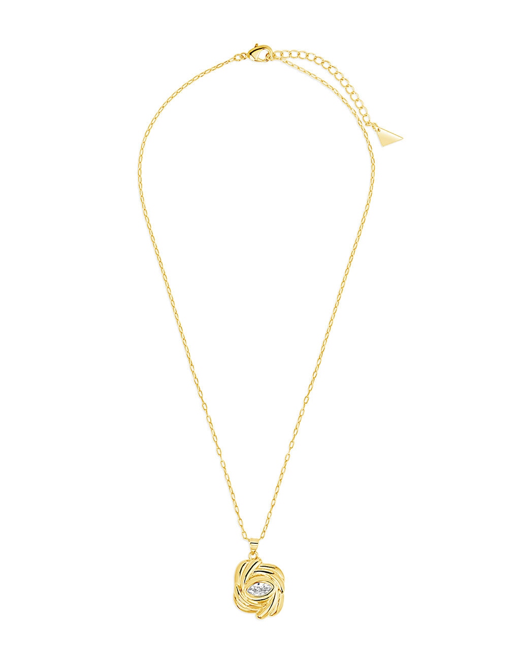 Mireille CZ Textured Pendant Necklace for Women - Elegant Cubic Zirconia Jewelry Gift for Birthday, Anniversary & Valentine's Day - Perfect for Parties, Date Nights & Special Occasions