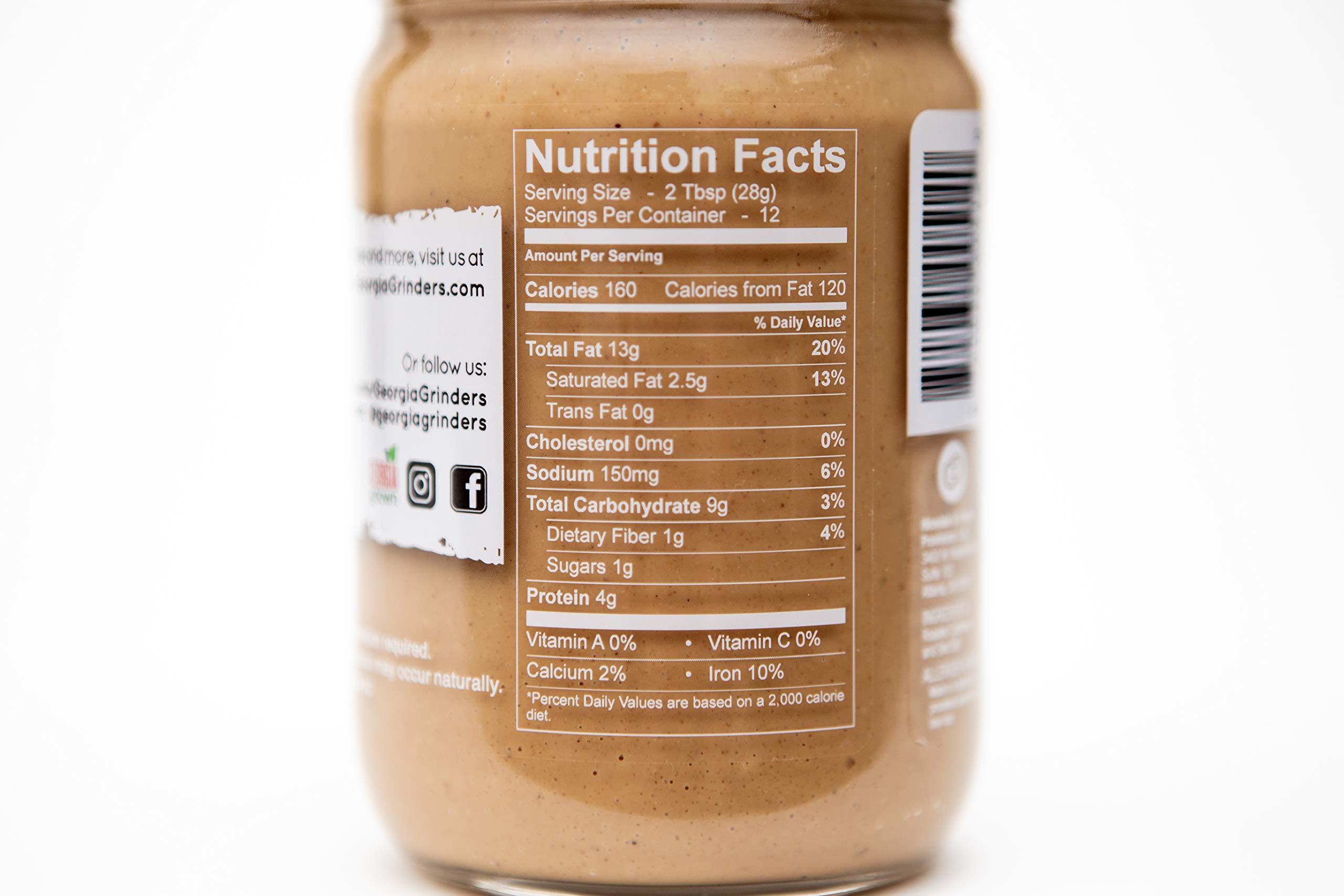 Georgia Grinders Creamy Cashew Butter 12oz (6 Pack) - Smooth Gourmet Cashew Spread, Whole30 Approved, Keto & Vegan Friendly, No Sugar or Additives, Non-GMO, Gluten Free - Perfect for Smoothies, Toast & Healthy Snacking