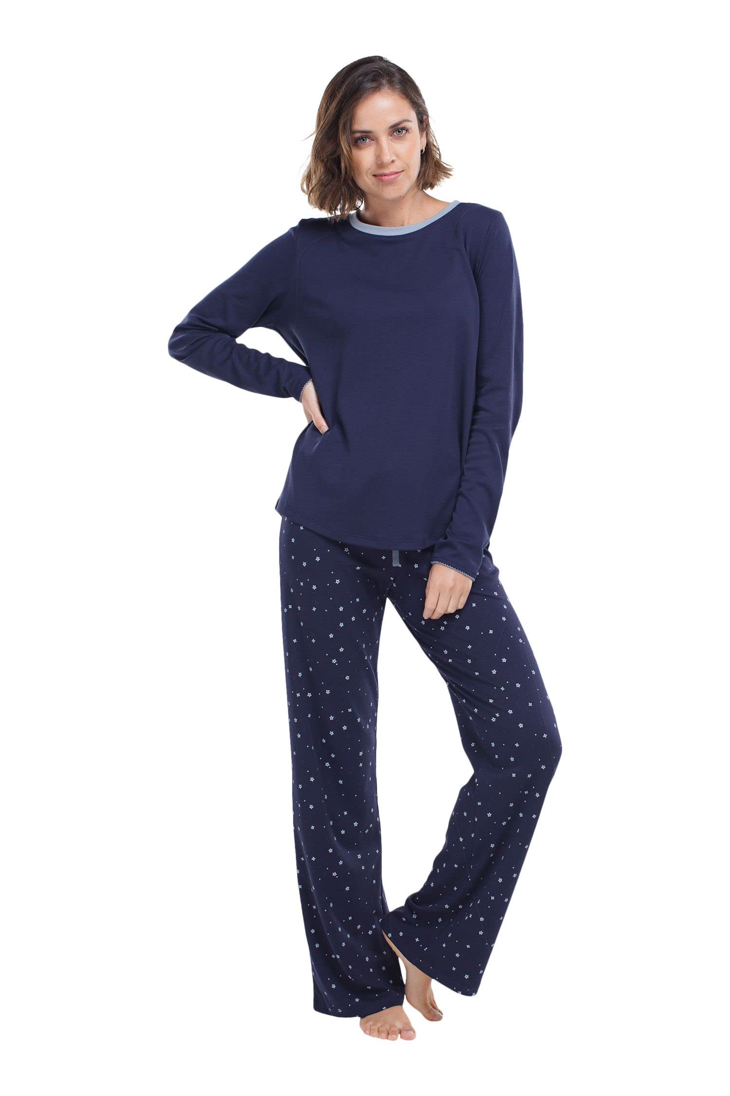 Premium Pima Cotton Women's Pajama Set - Ultra Soft Sleepwear for Women | Comfortable Loungewear for Home, Travel & Relaxation