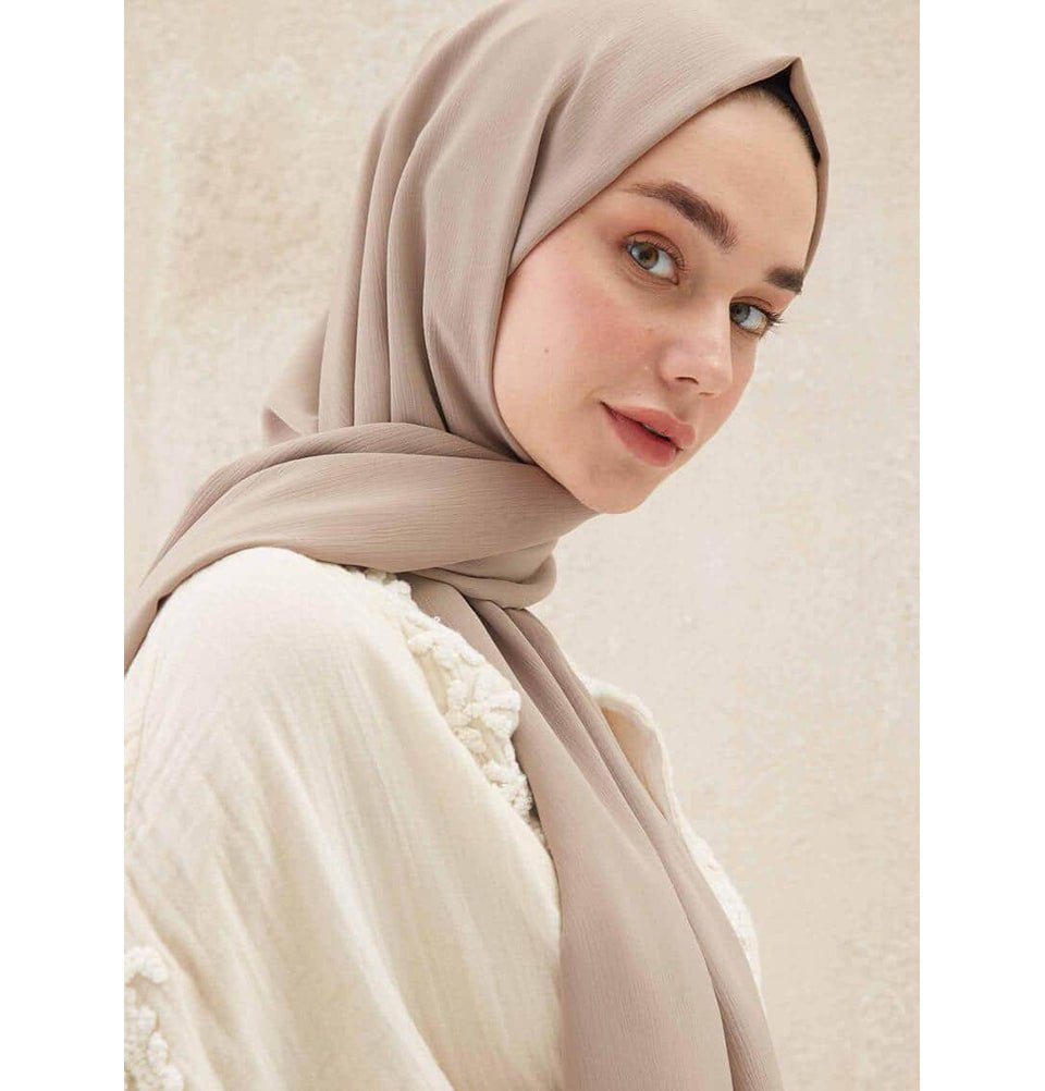 Crinkle Medine Hijab Shawl - Soft Mink Scarf for Women - Perfect for Prayer, Modest Fashion & Everyday Wear