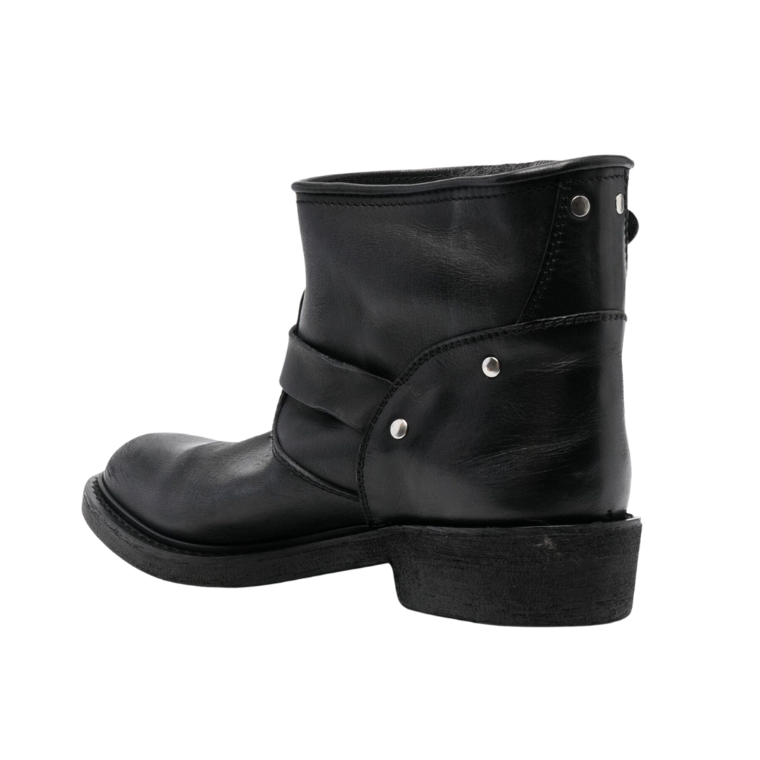 Stylish Low-Cut Leather Biker Boots for Women - Comfortable & Trendy Motorcycle Shoes for Riding, Casual Wear & Night Out