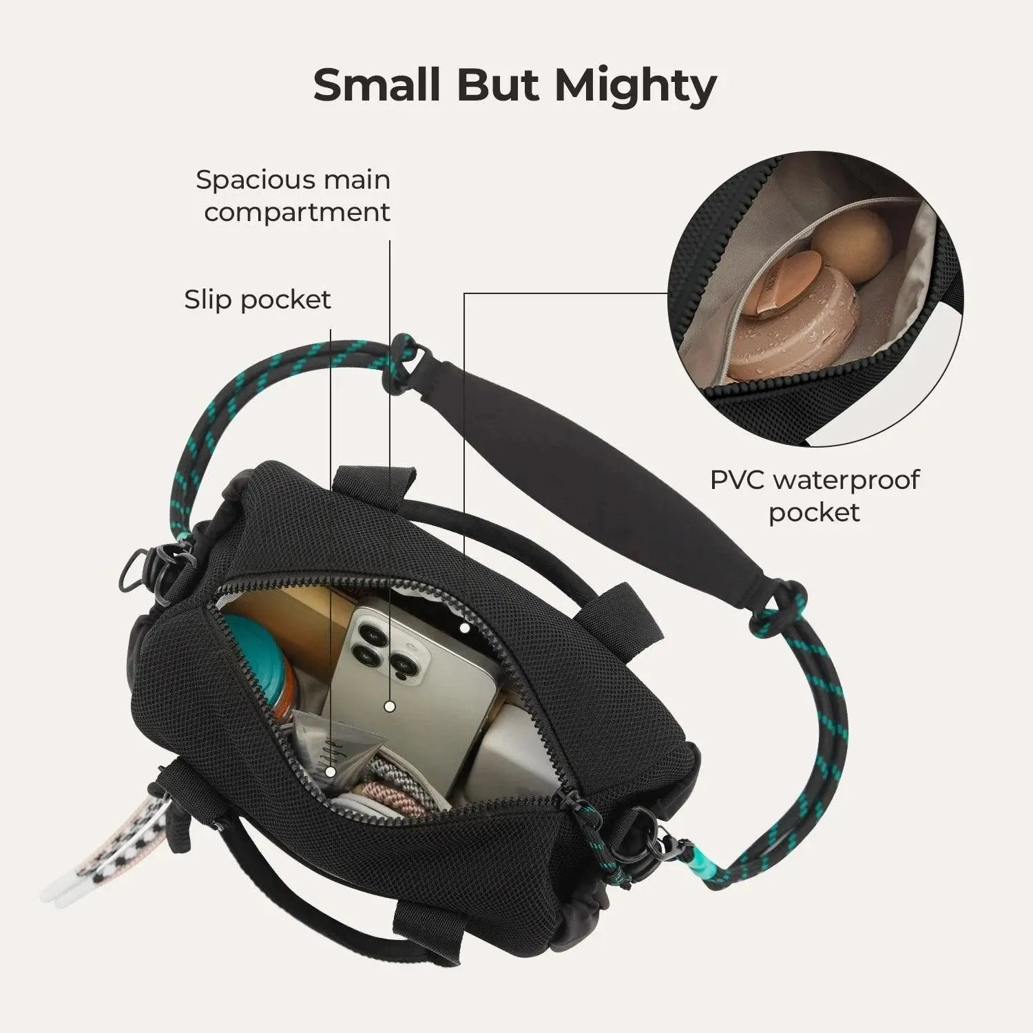REIKI 5.5L Mini Duffle Bag - Lightweight Compact Gym Bag for Workout, Yoga, Travel & Sports - Water-Resistant Small Duffel for Men & Women
